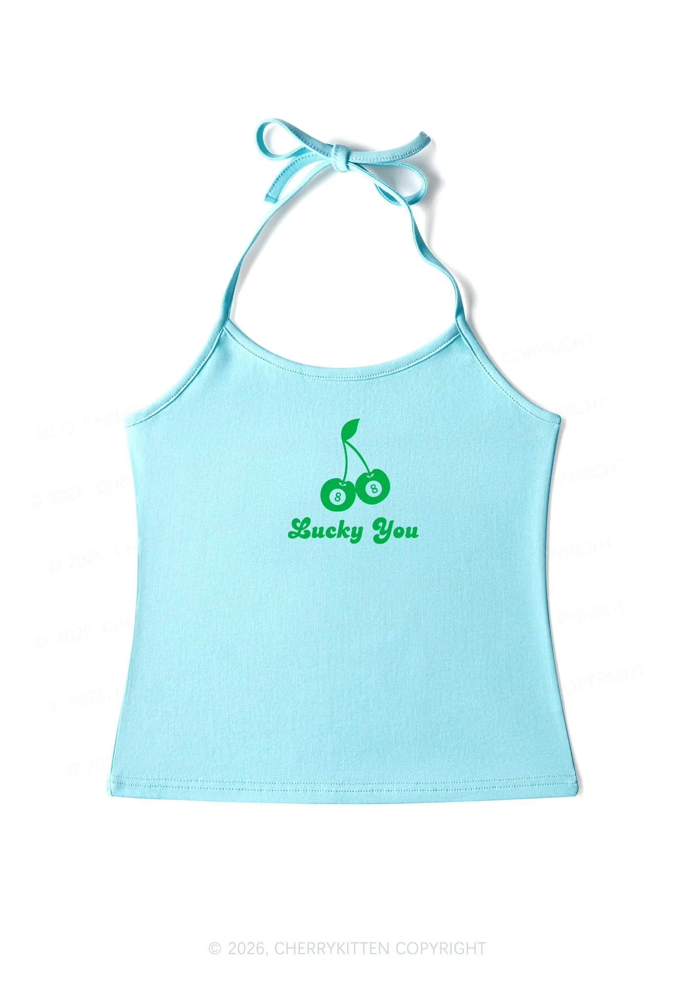 Lucky Eight St Patricks Y2K Halter Neck Cami Cherrykitten - Image 6