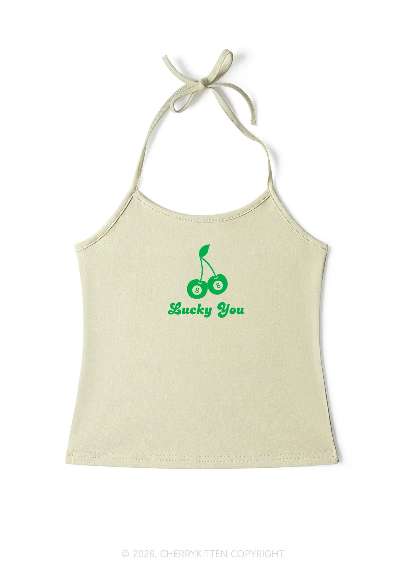 Lucky Eight St Patricks Y2K Halter Neck Cami Cherrykitten - Image 7