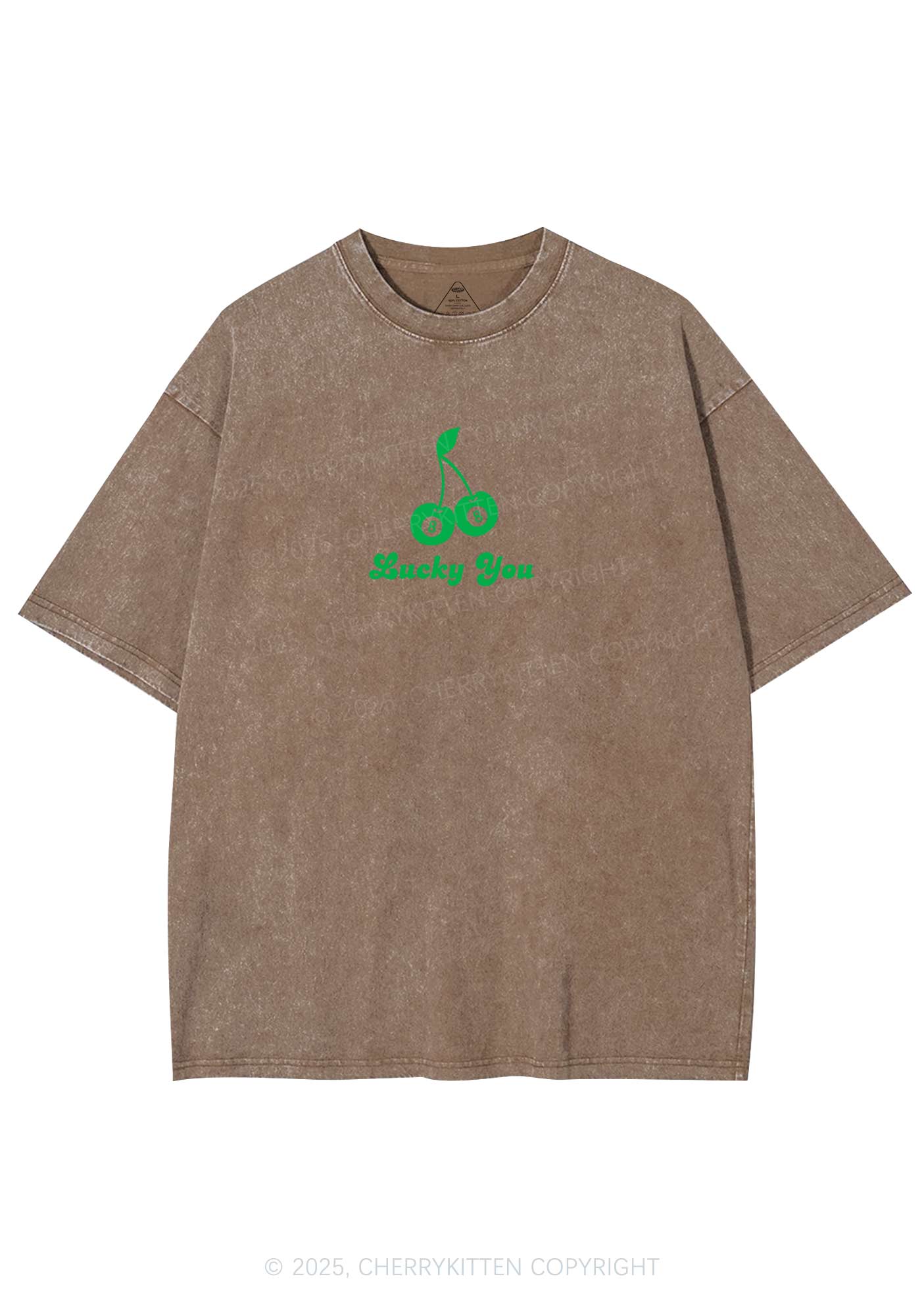 Lucky Eight St Patricks Y2K Washed Tee Cherrykitten - Image 8