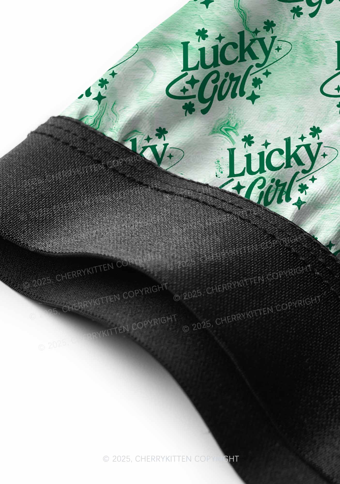 Lucky Girl Green Clover St Patricks Y2K Print Men Boxer Briefs Cherrykitten - Image 5