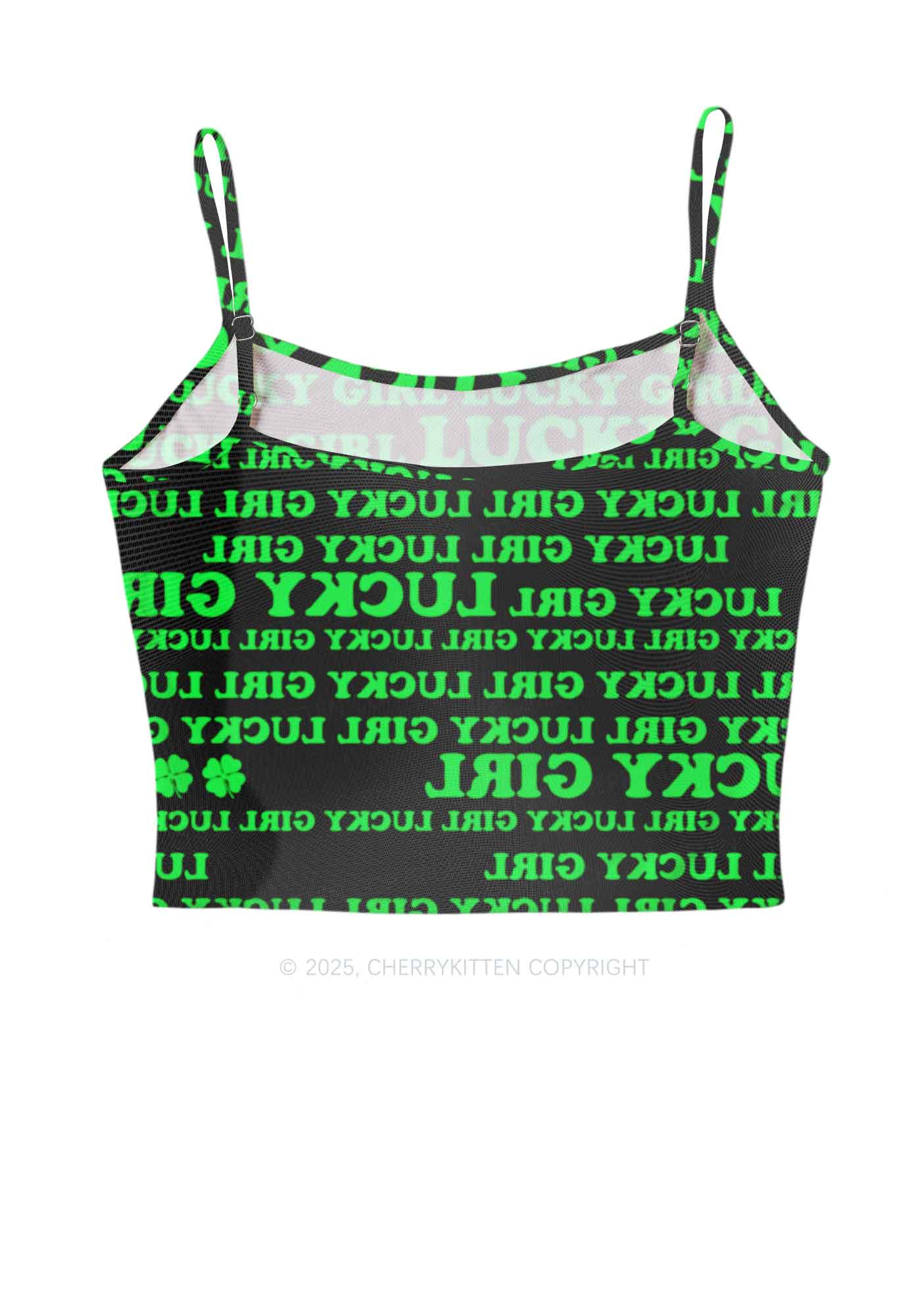 Lucky Girl Y2K Mesh Cami Tank Cherrykitten - Image 2
