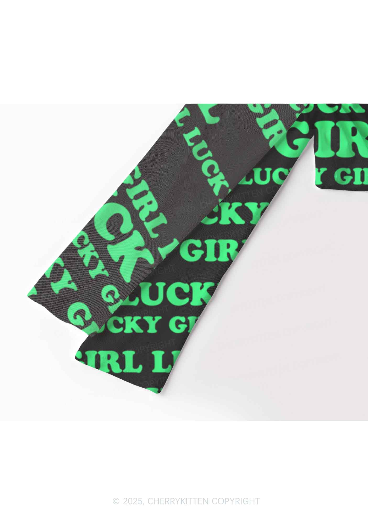 Lucky Girl Y2K Mesh Long Sleeve Crop Top Cherrykitten - Image 3