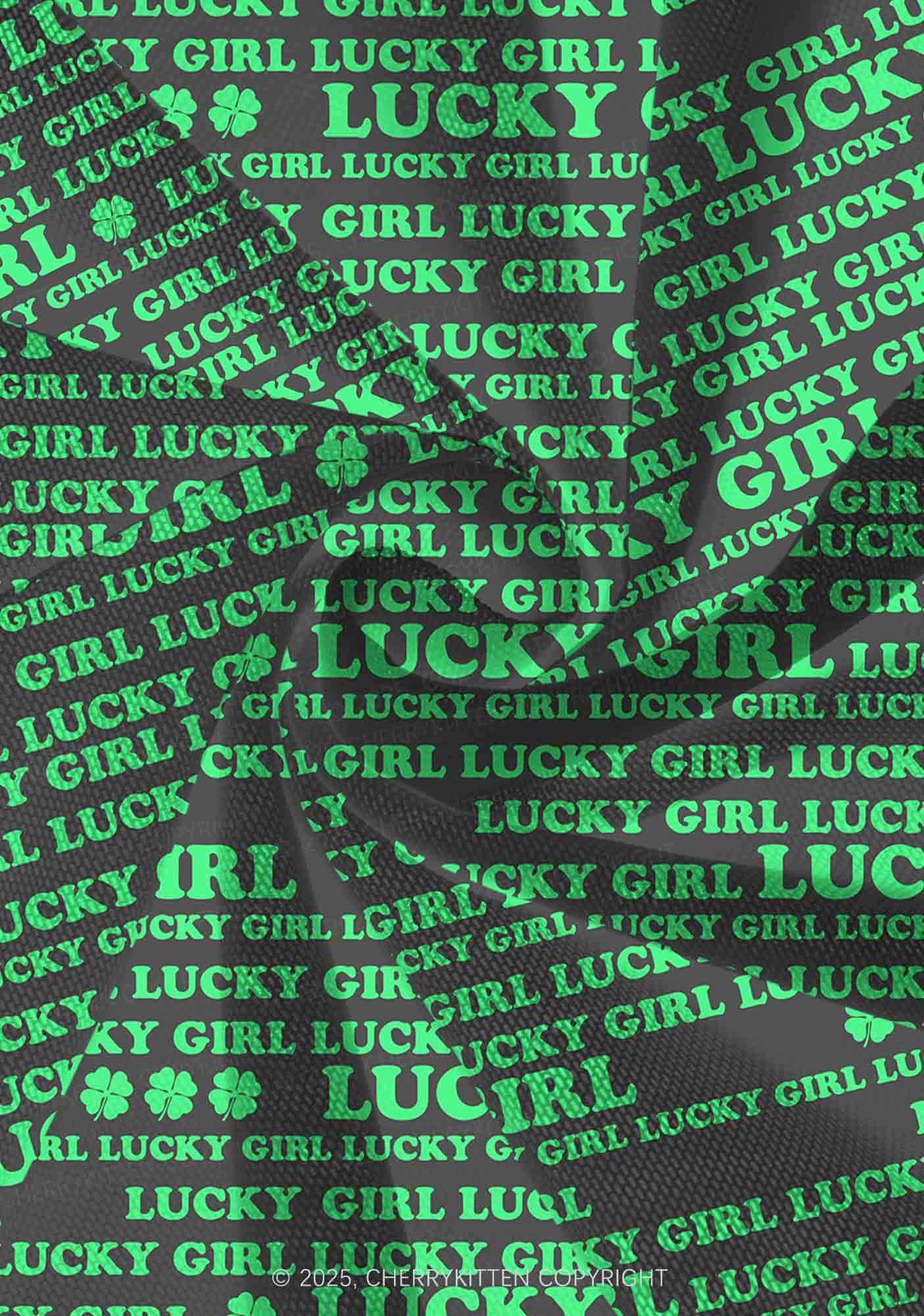 Lucky Girl Y2K Print Mini Layered Skirt Cherrykitten - Image 4