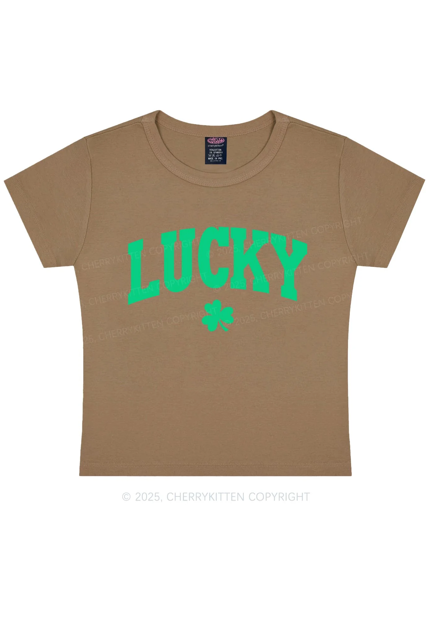 Lucky Shamrock St Patricks Y2K Baby Tee Cherrykitten - Image 10