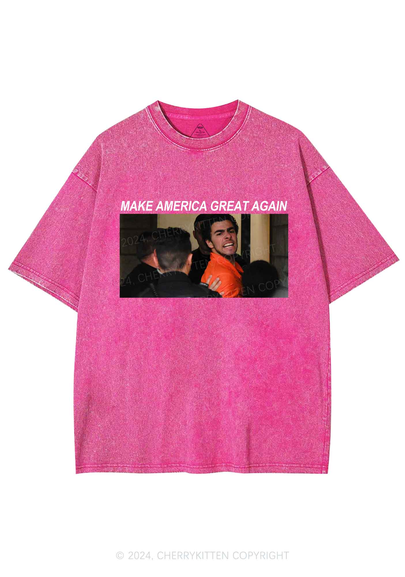 Luigi Yelling Y2K Washed Tee Cherrykitten - Image 5