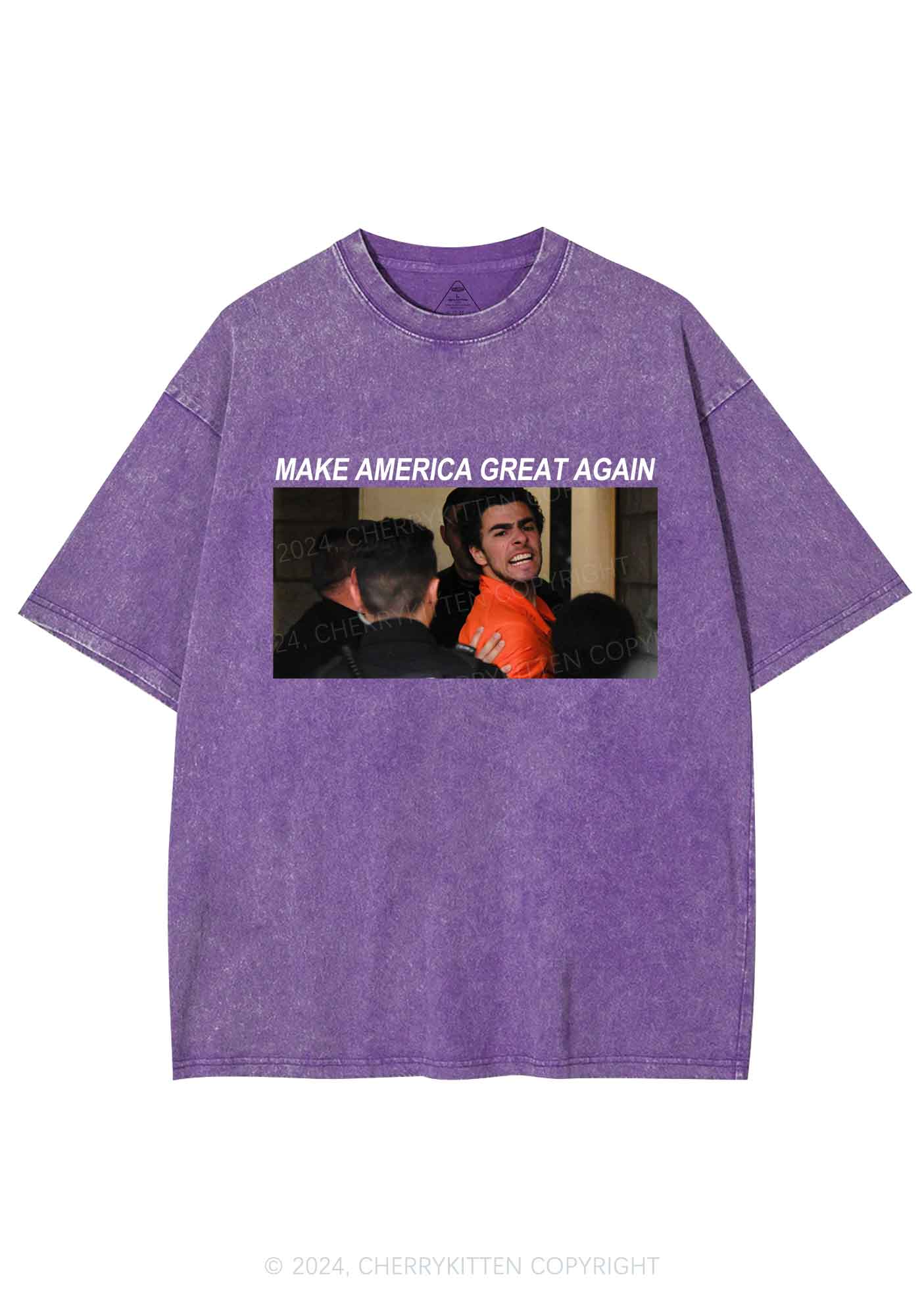 Luigi Yelling Y2K Washed Tee Cherrykitten - Image 6