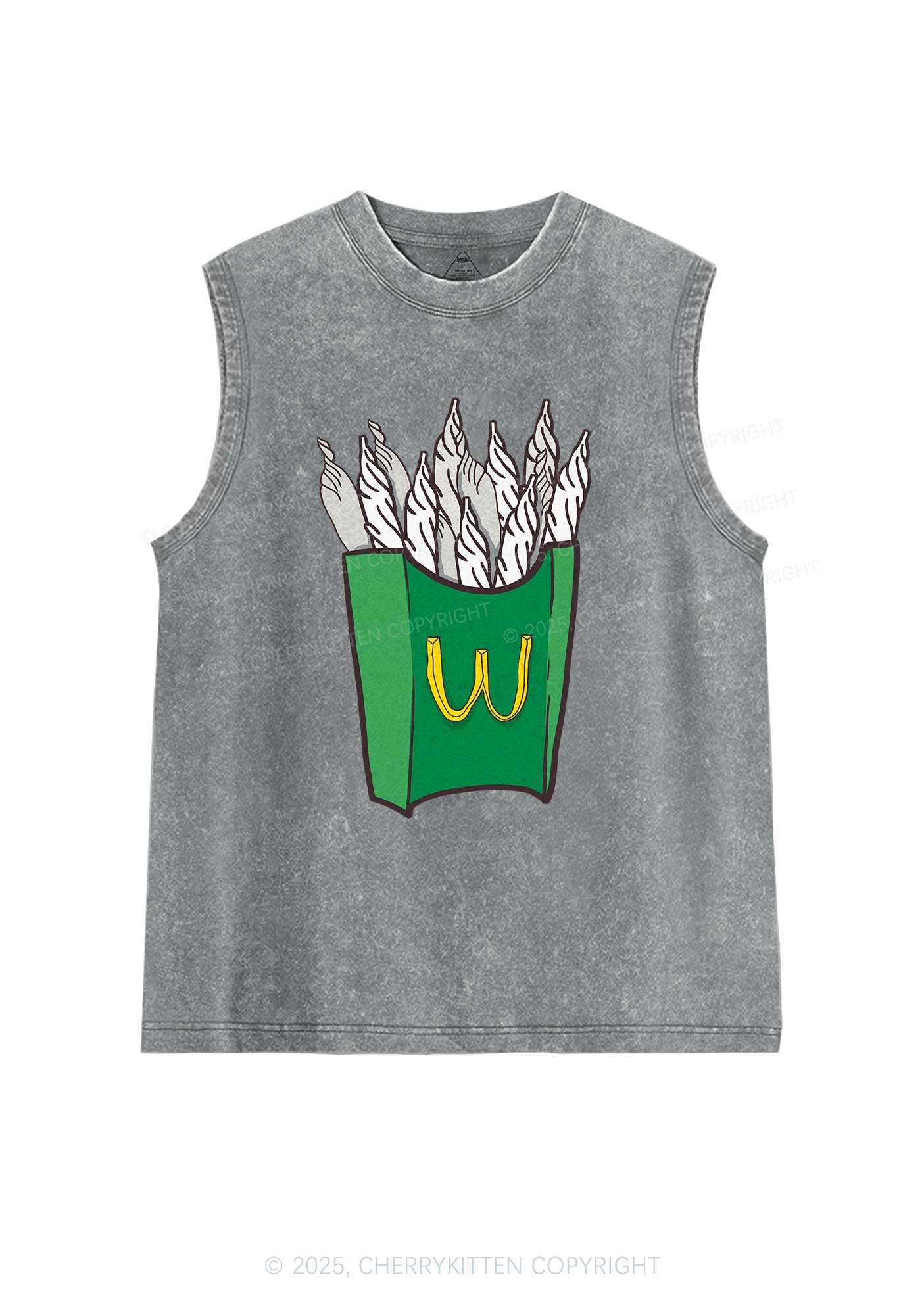 M Smoke Y2K Washed Tank Cherrykitten - Image 7