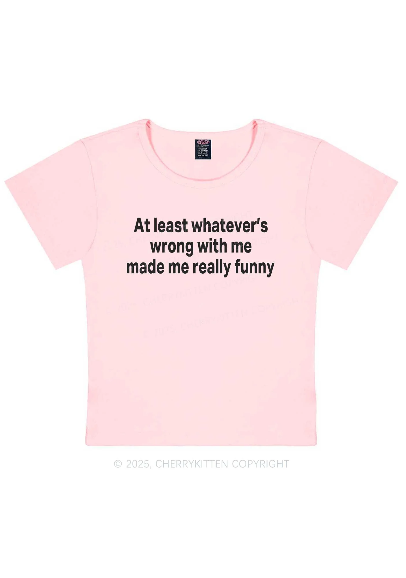 Made Me Really Funny Y2K Baby Tee Cherrykitten - Image 12