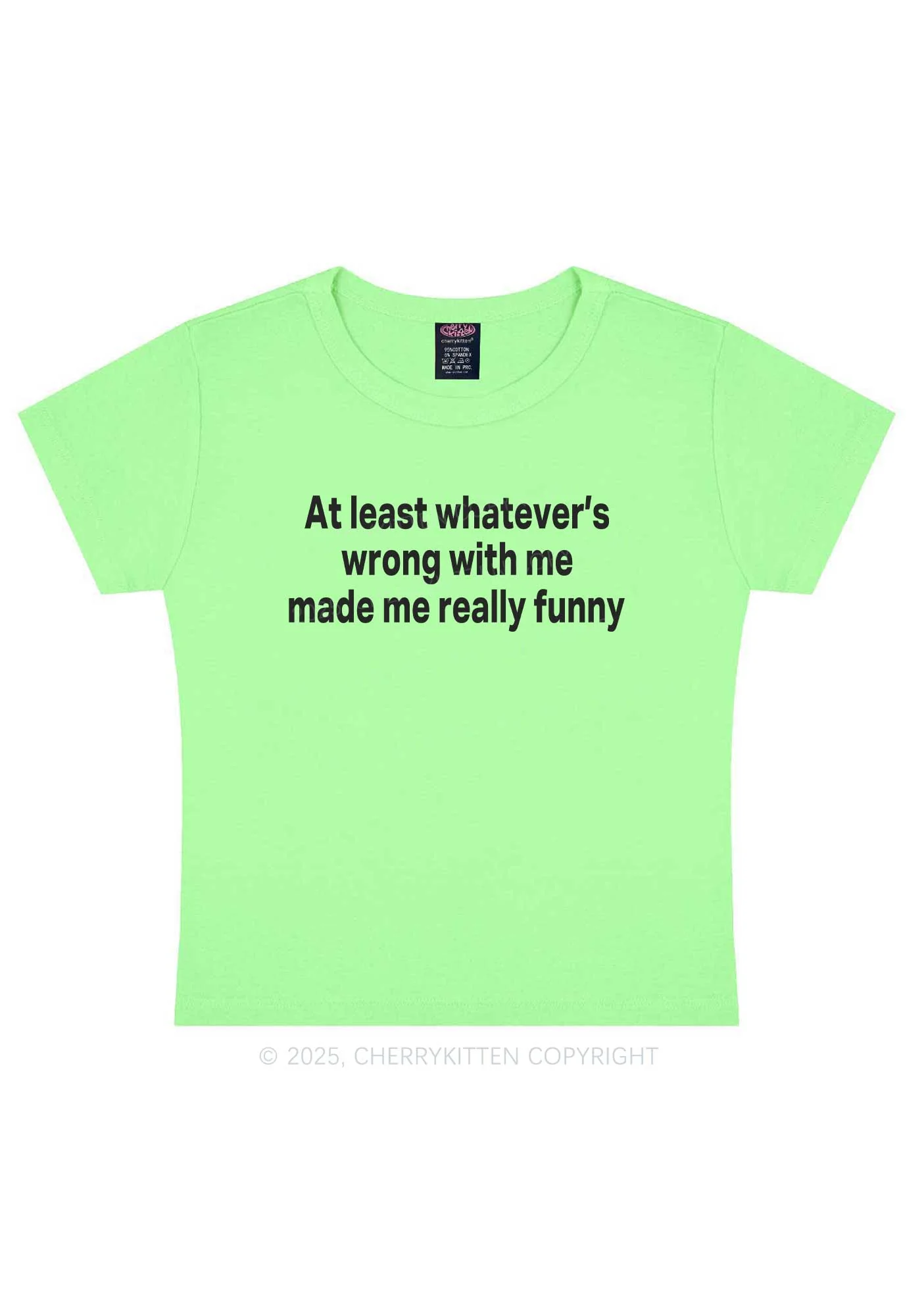 Made Me Really Funny Y2K Baby Tee Cherrykitten - Image 13