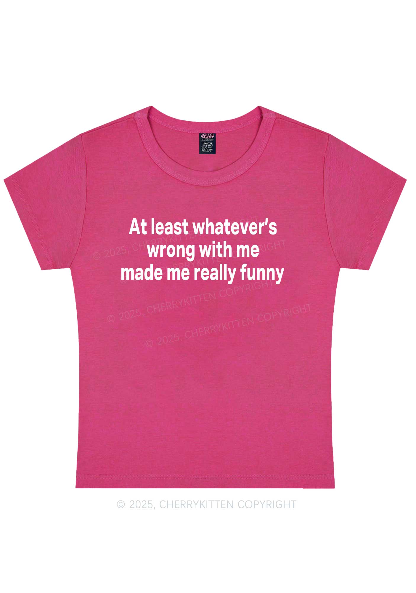 Made Me Really Funny Y2K Baby Tee Cherrykitten - Image 7