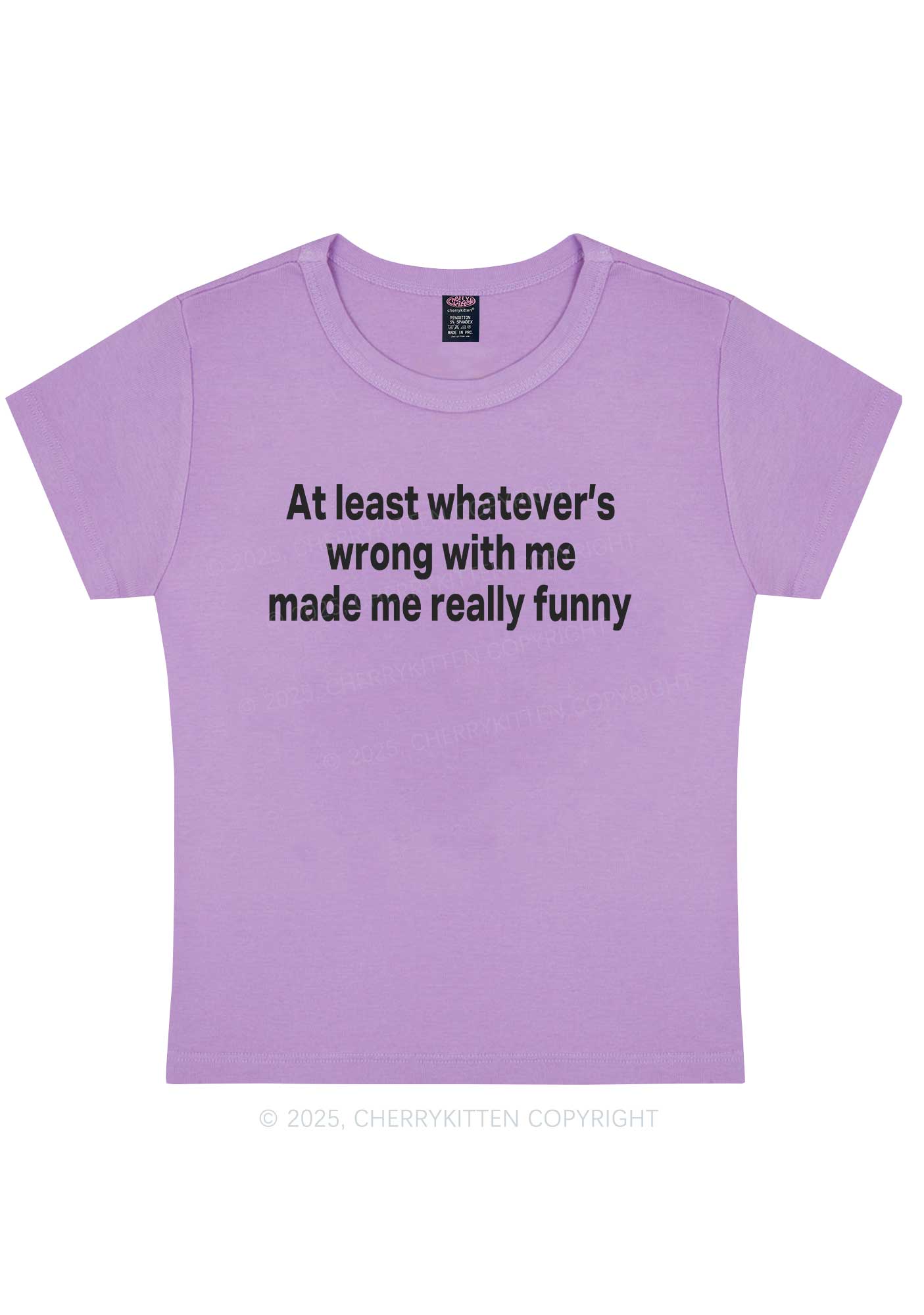 Made Me Really Funny Y2K Baby Tee Cherrykitten - Image 8