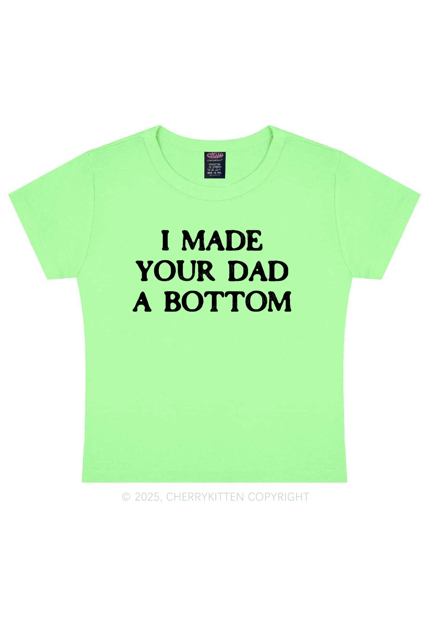 Made Your Dad Bottom Pride Y2K Baby Tee Cherrykitten - Image 11