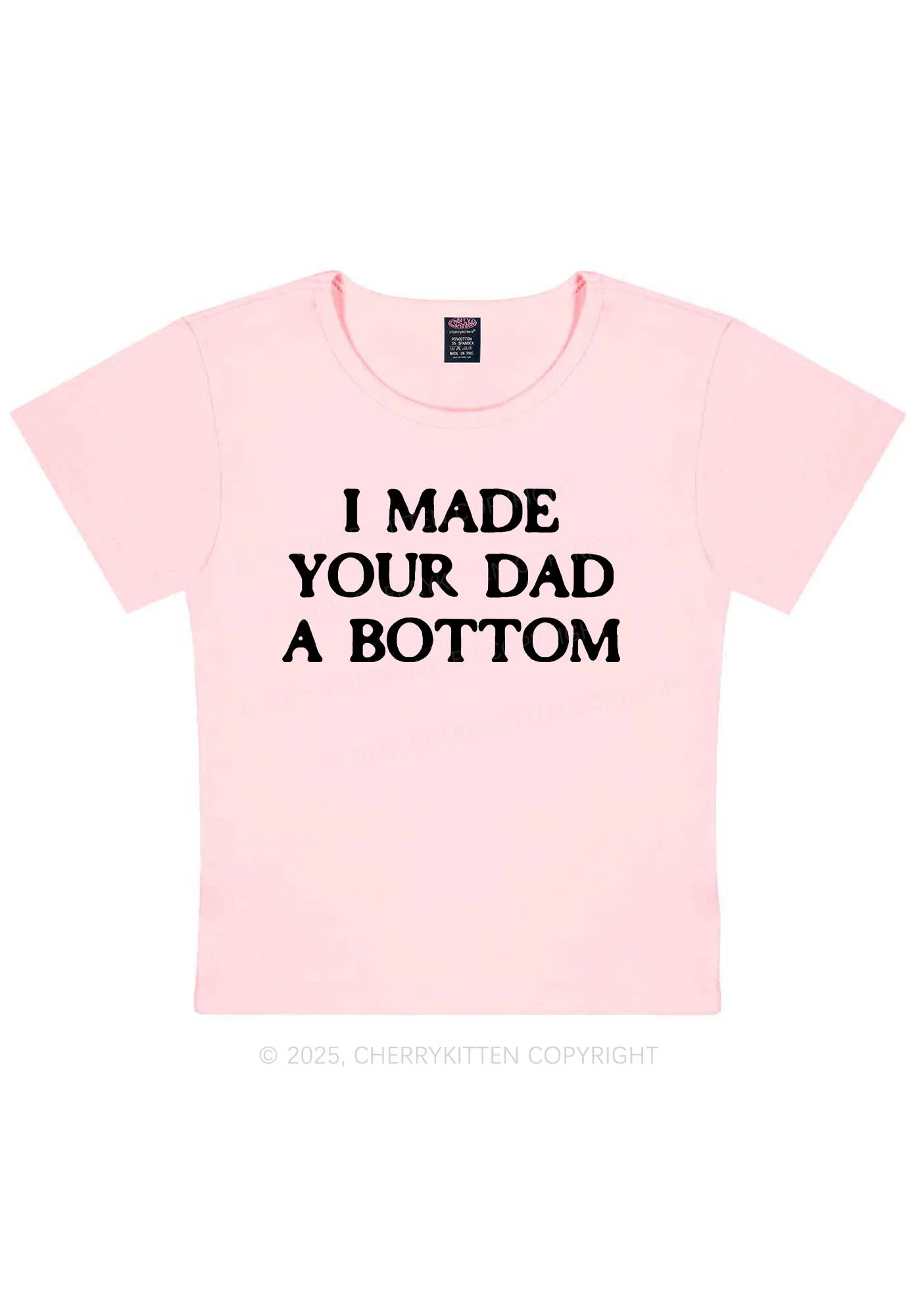 Made Your Dad Bottom Pride Y2K Baby Tee Cherrykitten - Image 12