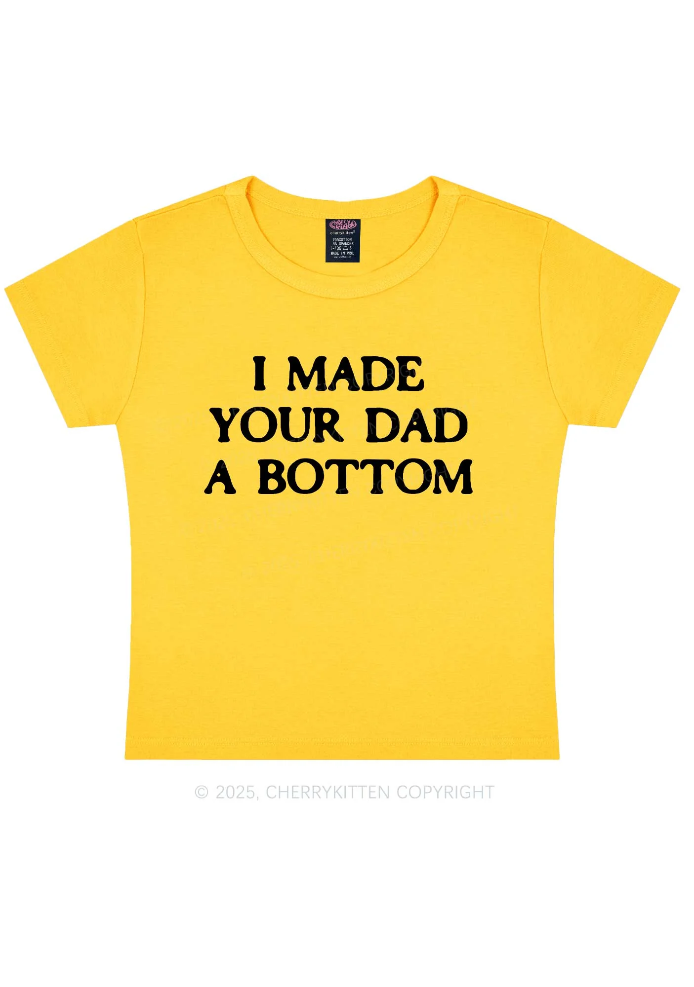 Made Your Dad Bottom Pride Y2K Baby Tee Cherrykitten - Image 5