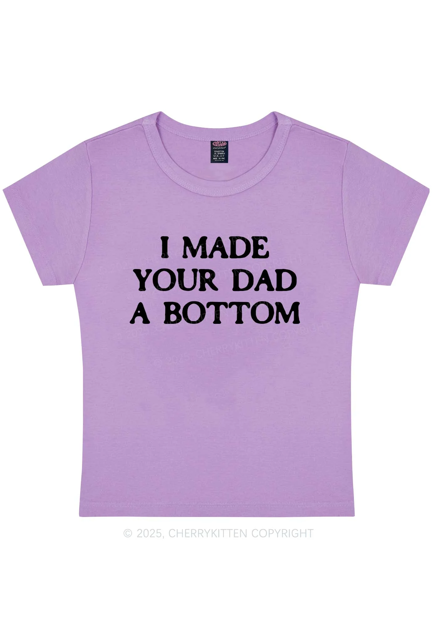 Made Your Dad Bottom Pride Y2K Baby Tee Cherrykitten - Image 8