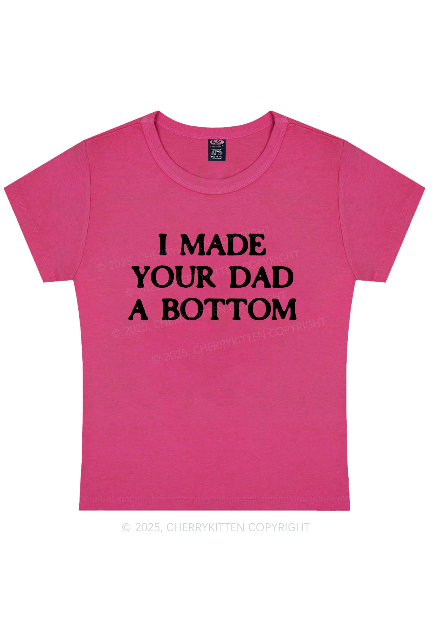 Made Your Dad Bottom Pride Y2K Baby Tee Cherrykitten - Image 9