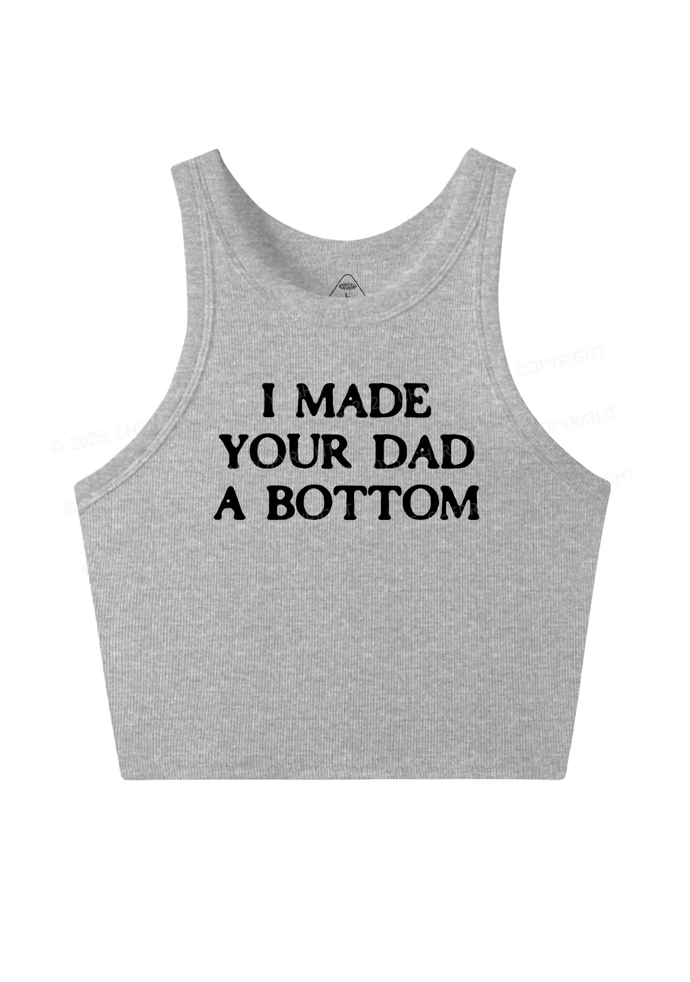 Made Your Dad Bottom Pride Y2K Crop Tank Top Cherrykitten - Image 4