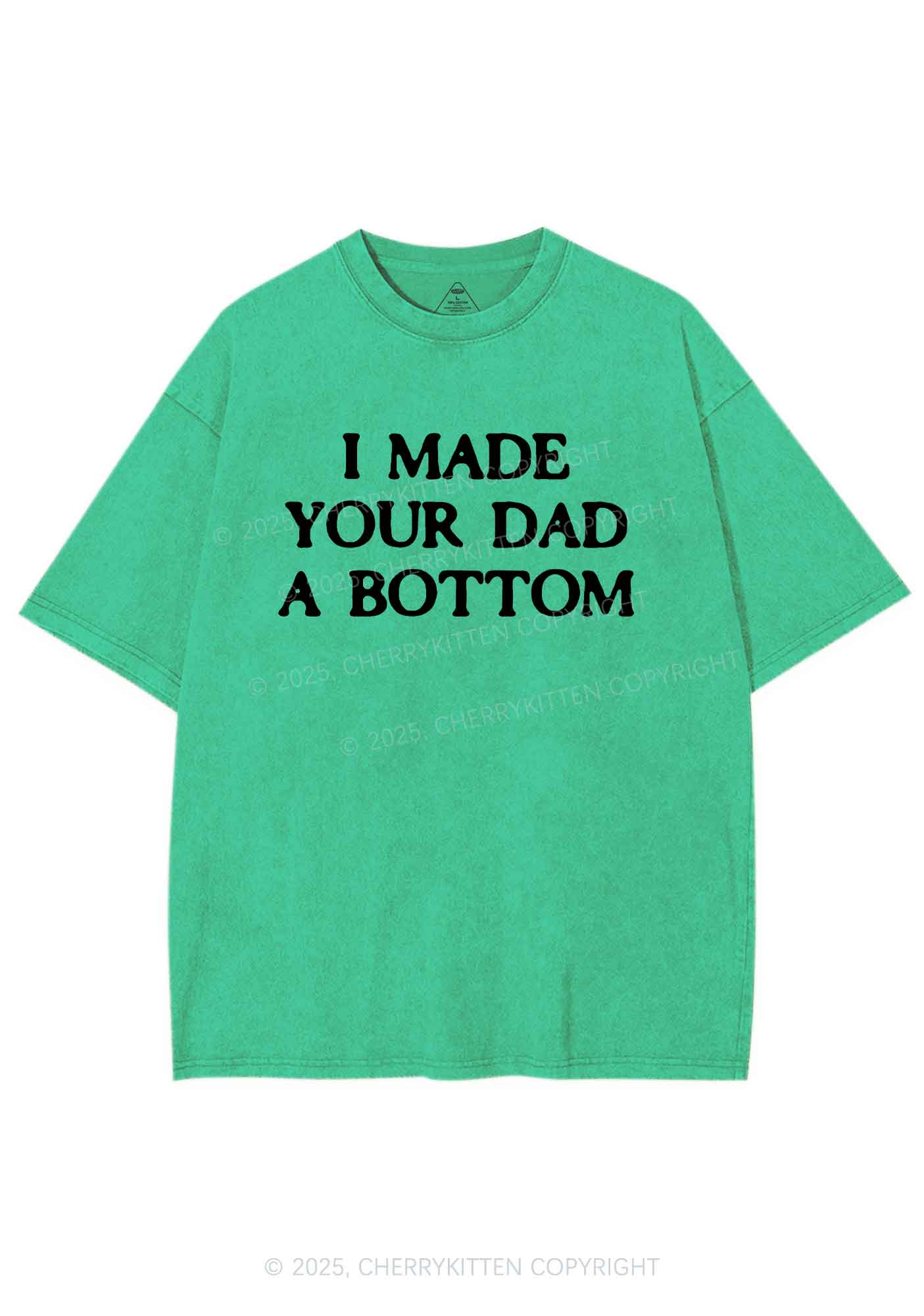 Made Your Dad Bottom Pride Y2K Shirts Washed Tee Cherrykitten - Image 7