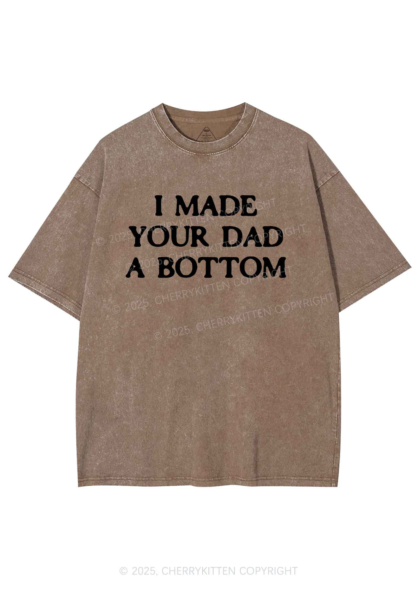 Made Your Dad Bottom Pride Y2K Shirts Washed Tee Cherrykitten - Image 8