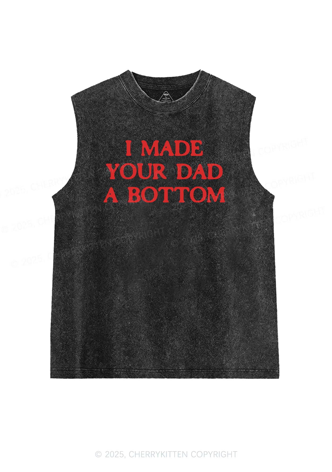 Made Your Dad Bottom Pride Y2K Washed Muscle Tank Cherrykitten - Image 3