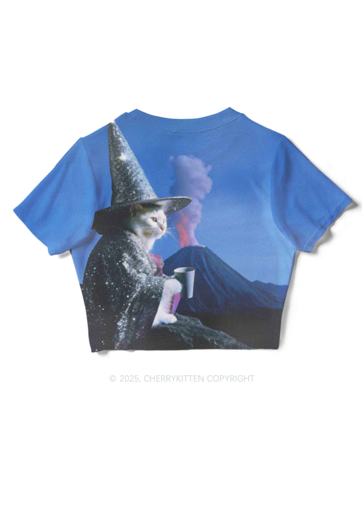 Magic Cat Y2K Mesh Crop Top Cherrykitten - Image 5