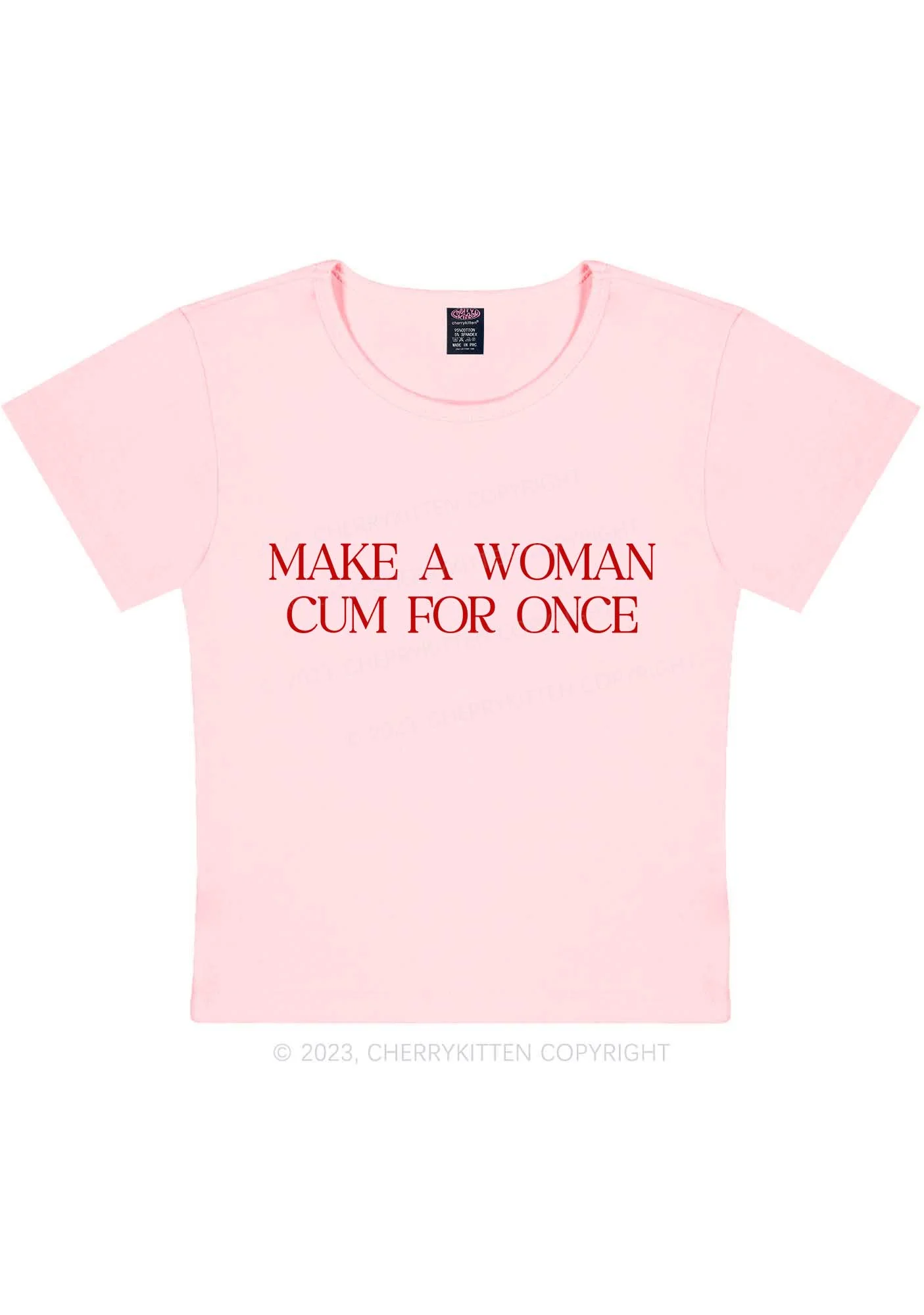 Make A Woman Come Y2K Baby Tee Cherrykitten - Image 7