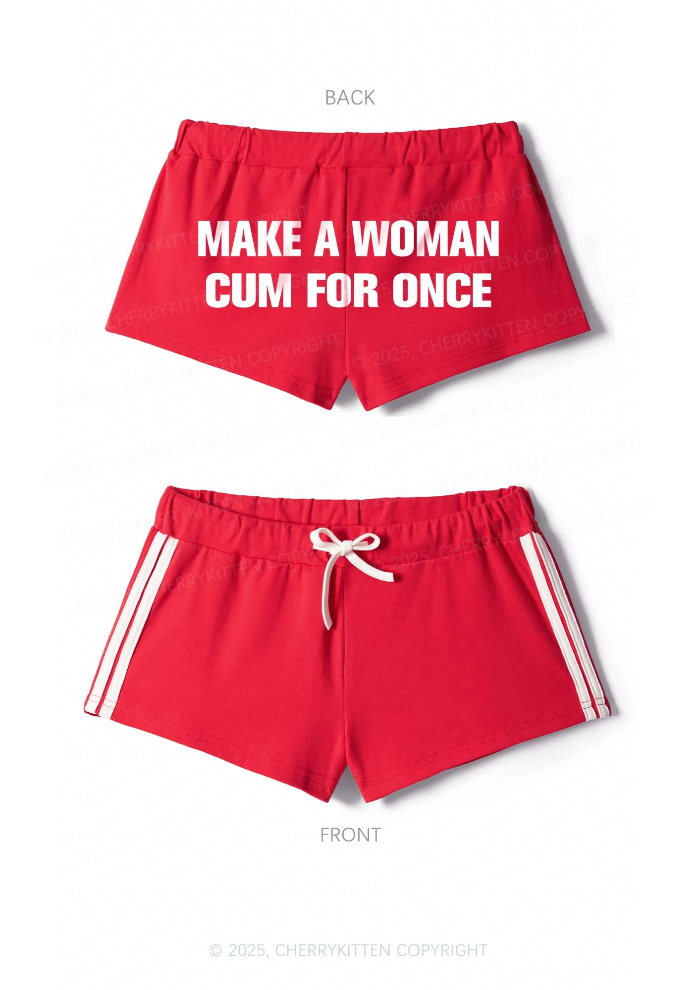 Make A Woman Come Y2K Drawstring Mini Shorts Cherrykitten - Image 3