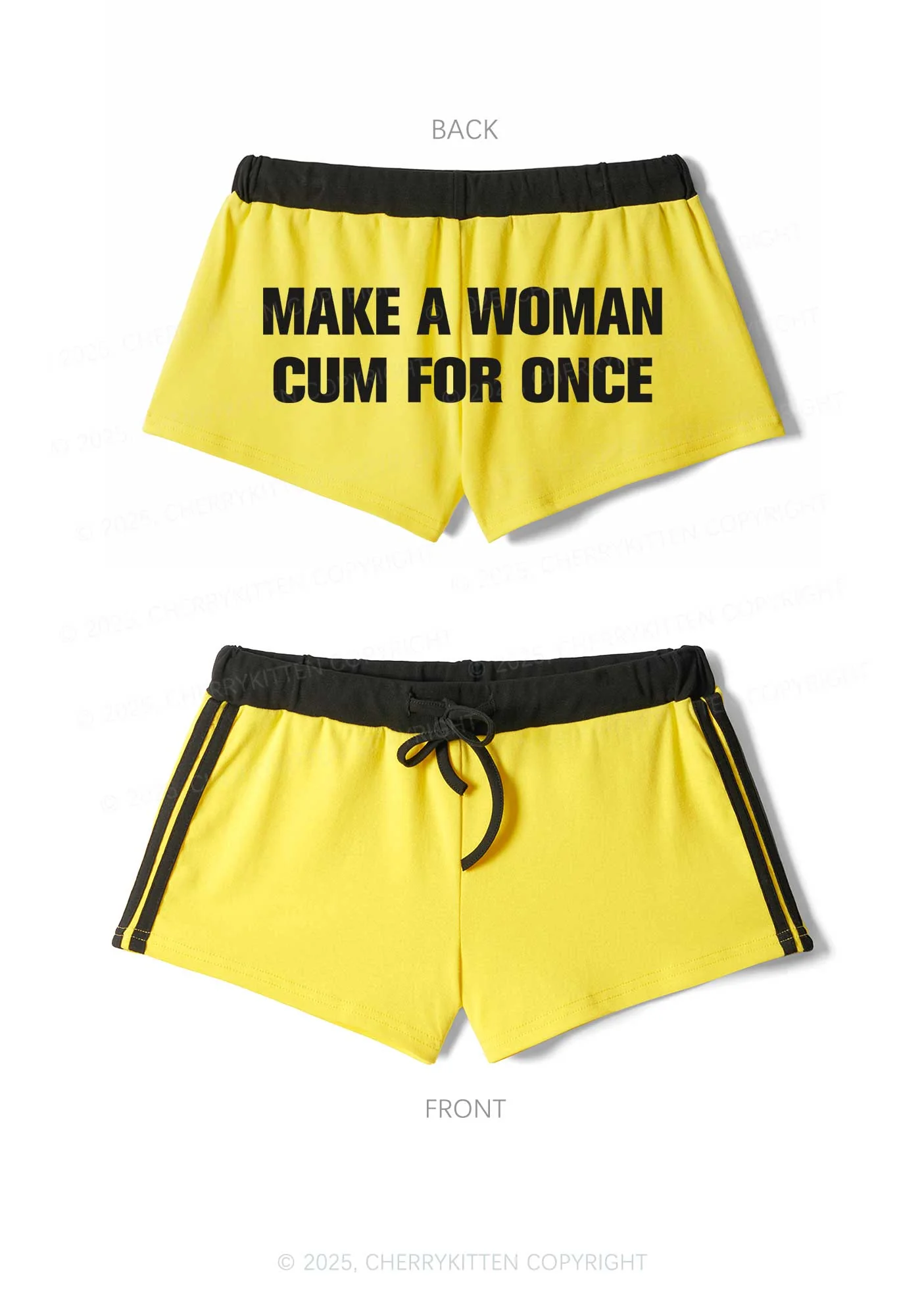 Make A Woman Come Y2K Drawstring Mini Shorts Cherrykitten - Image 4