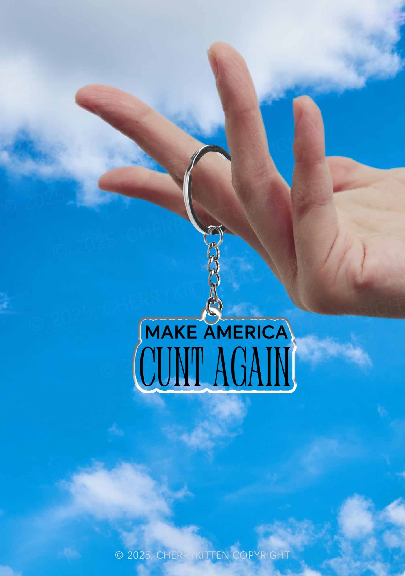 Make America Cxxt Again 1Pc Y2K Keychain Cherrykitten - Image 2