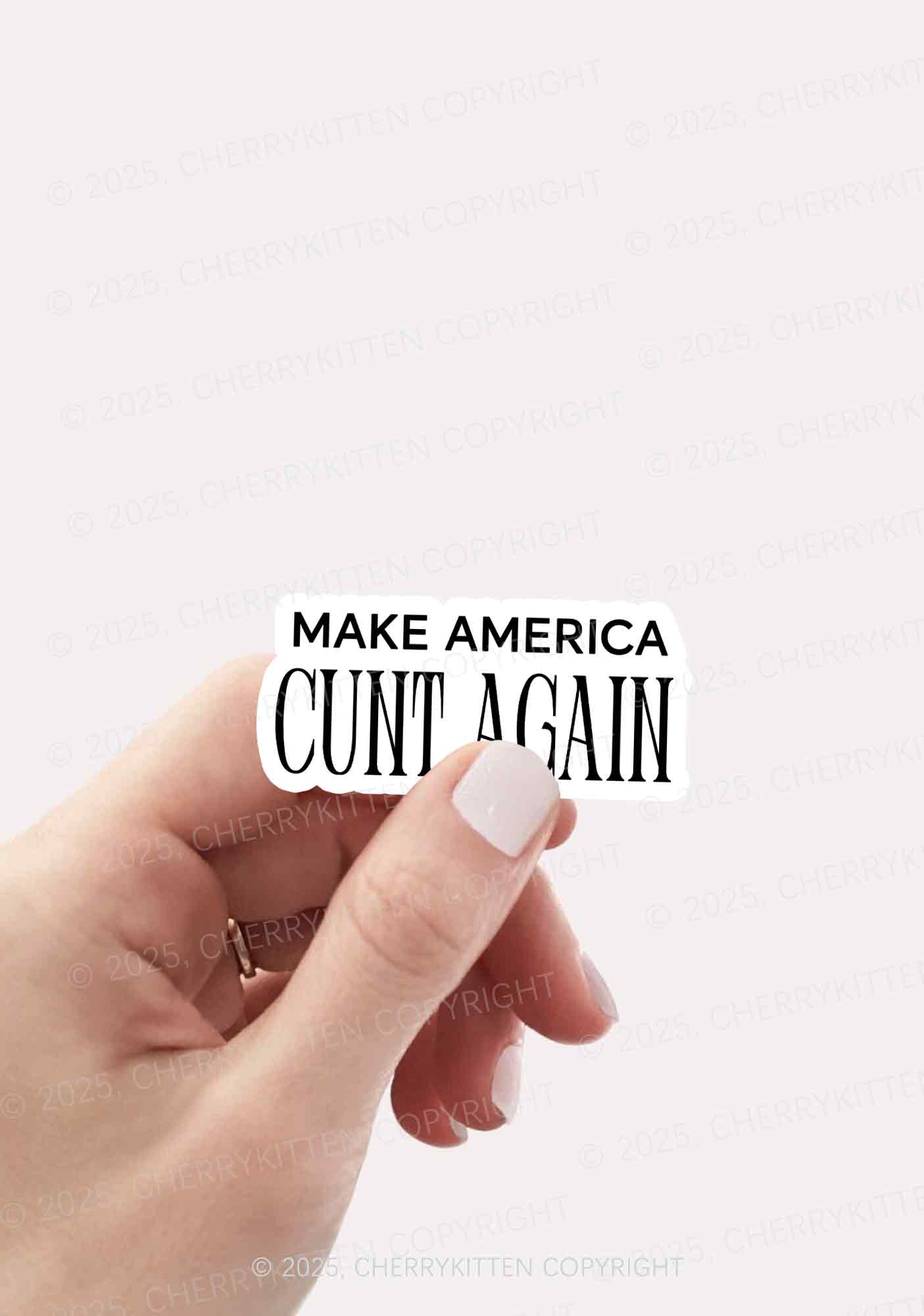 Make America Cxxt Again 1Pc Y2K Sticker Cherrykitten - Image 2
