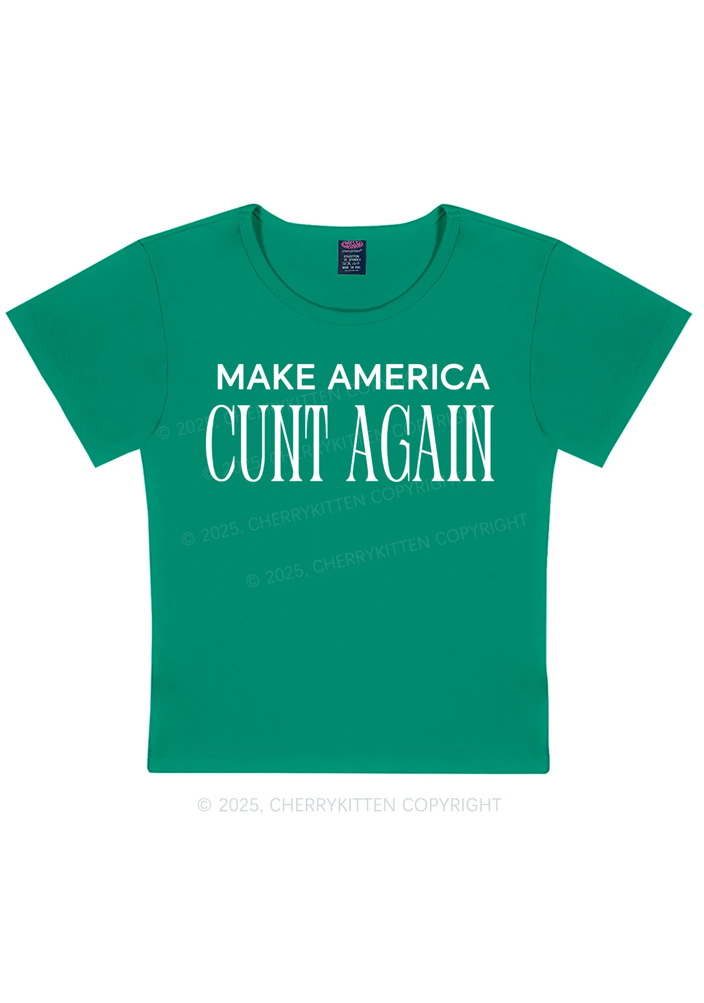 Make America Cxxt Again Y2K Baby Tee Cherrykitten - Image 11