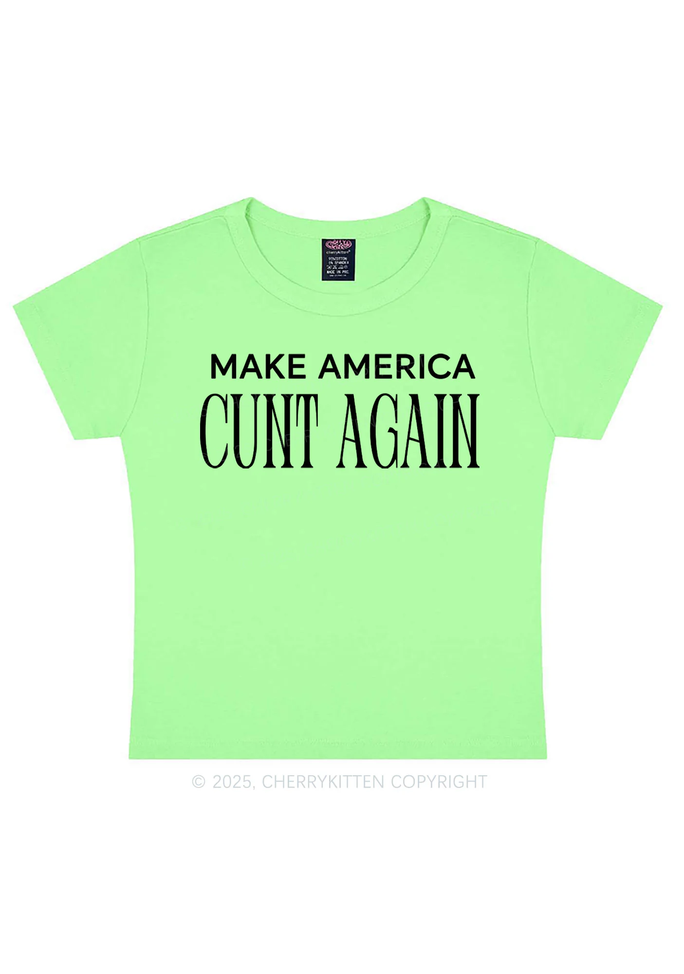 Make America Cxxt Again Y2K Baby Tee Cherrykitten - Image 13