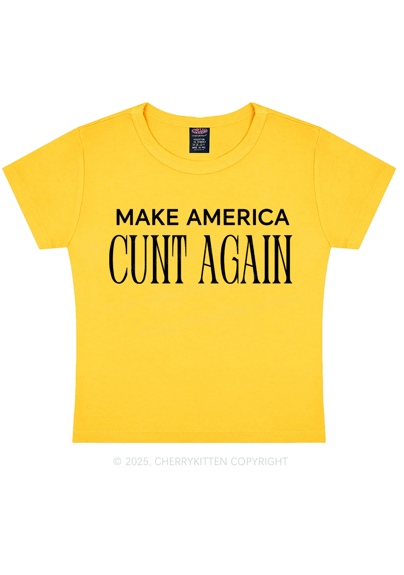 Make America Cxxt Again Y2K Baby Tee Cherrykitten - Image 5