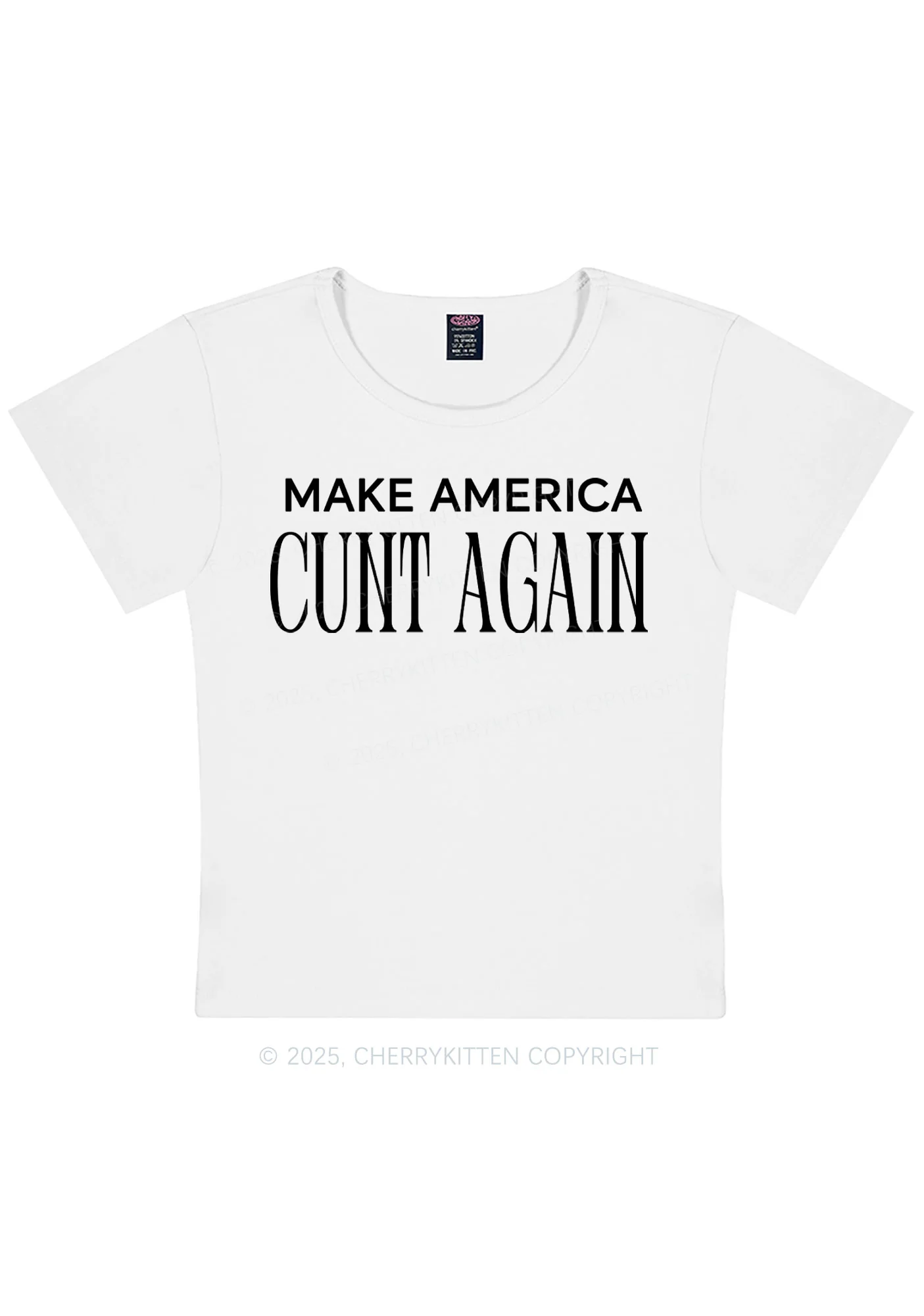 Make America Cxxt Again Y2K Baby Tee Cherrykitten - Image 6