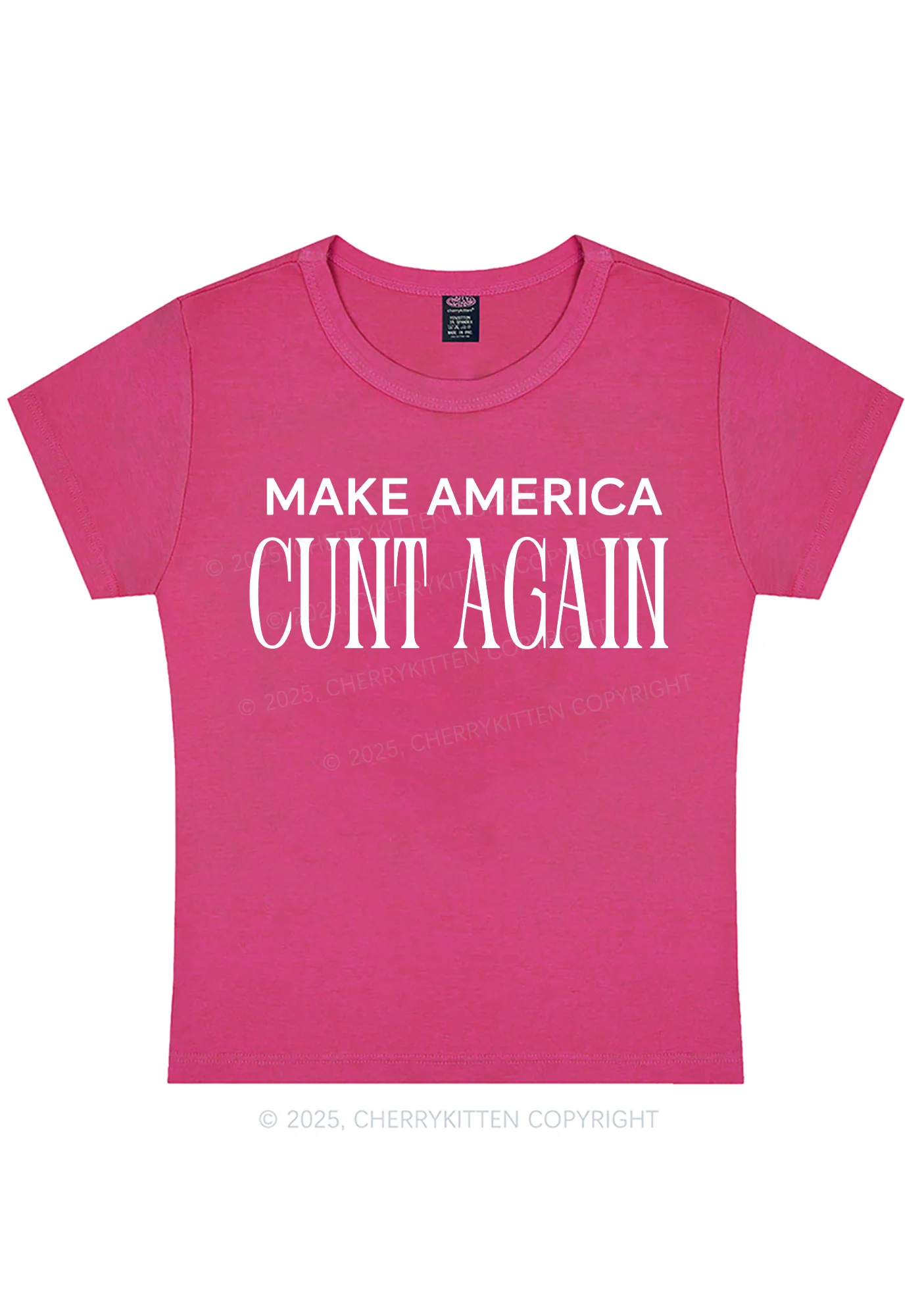 Make America Cxxt Again Y2K Baby Tee Cherrykitten - Image 8