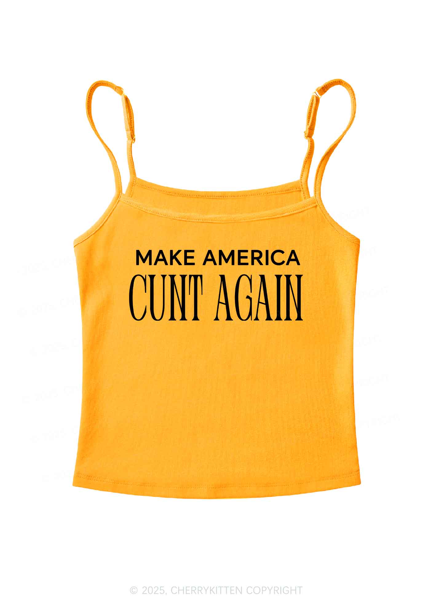 Make America Cxxt Again Y2K Spaghetti Strap Cami Cherrykitten - Image 7