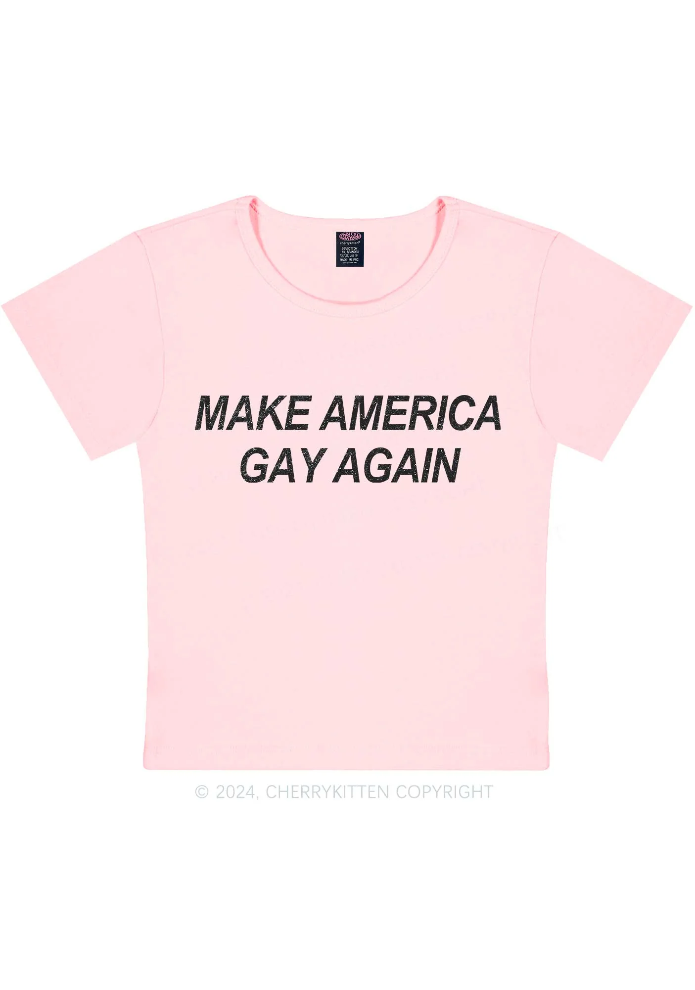 Make America Gay Again Y2K Baby Tee Cherrykitten - Image 10