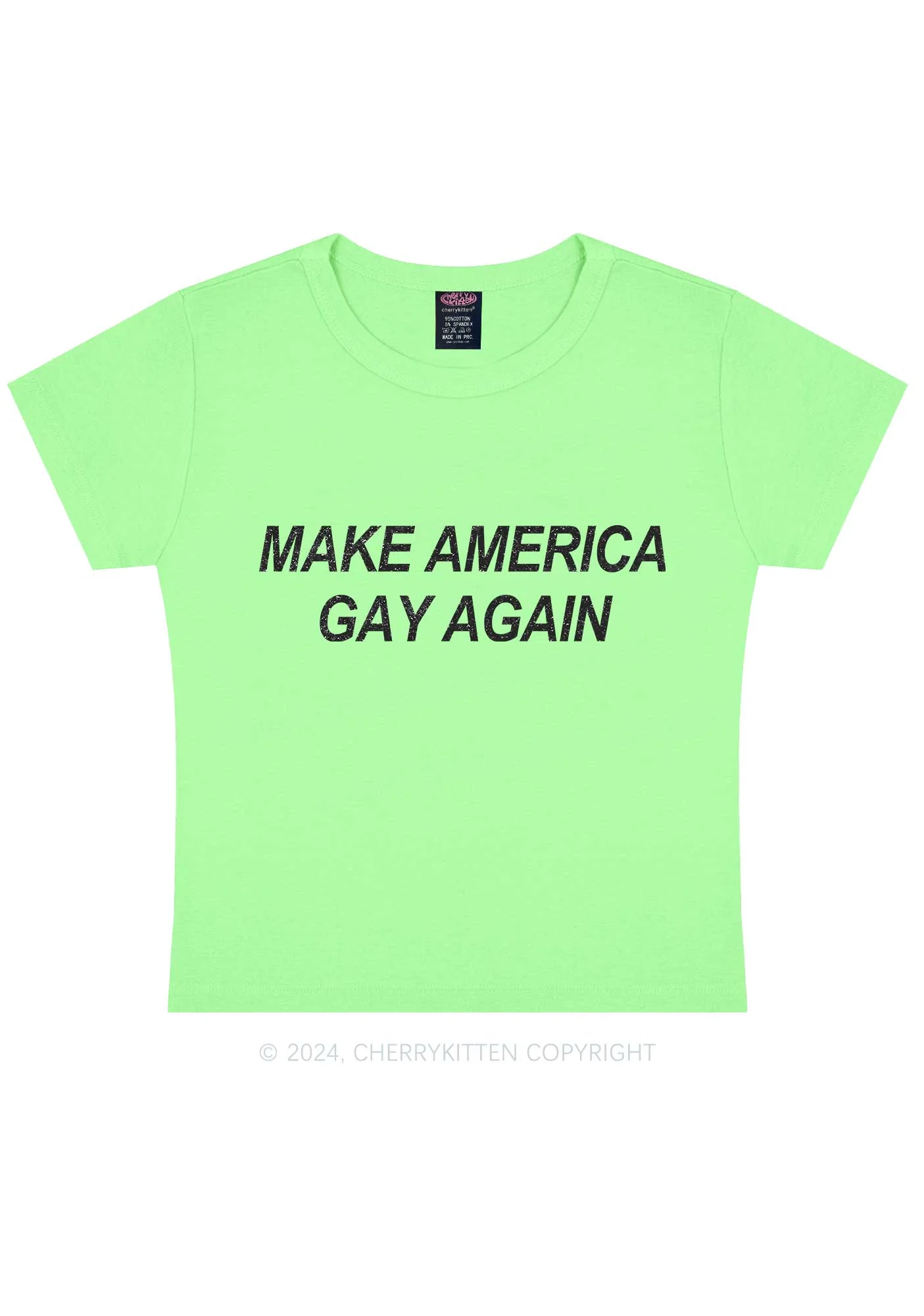 Make America Gay Again Y2K Baby Tee Cherrykitten - Image 11
