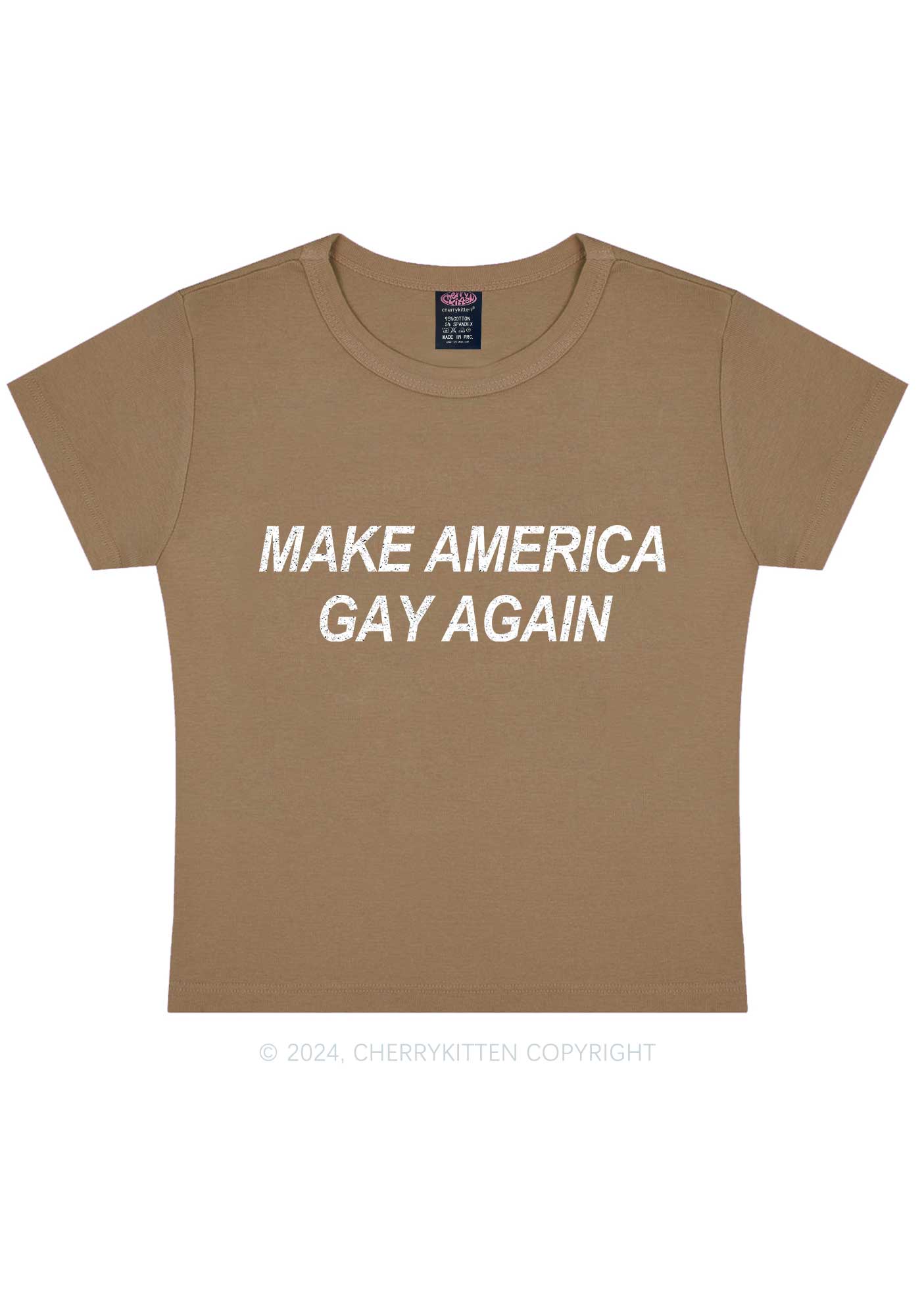 Make America Gay Again Y2K Baby Tee Cherrykitten - Image 9