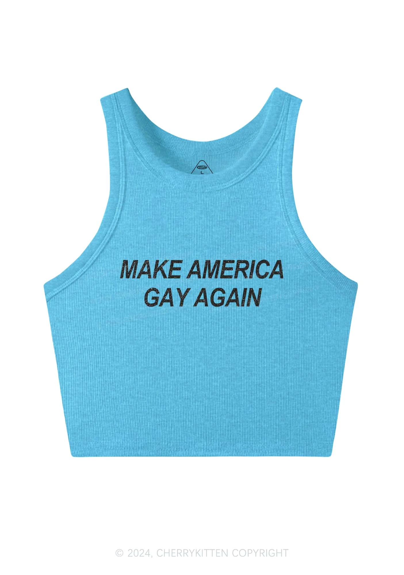 Make America Gay Again Y2K Crop Tank Top Cherrykitten - Image 5