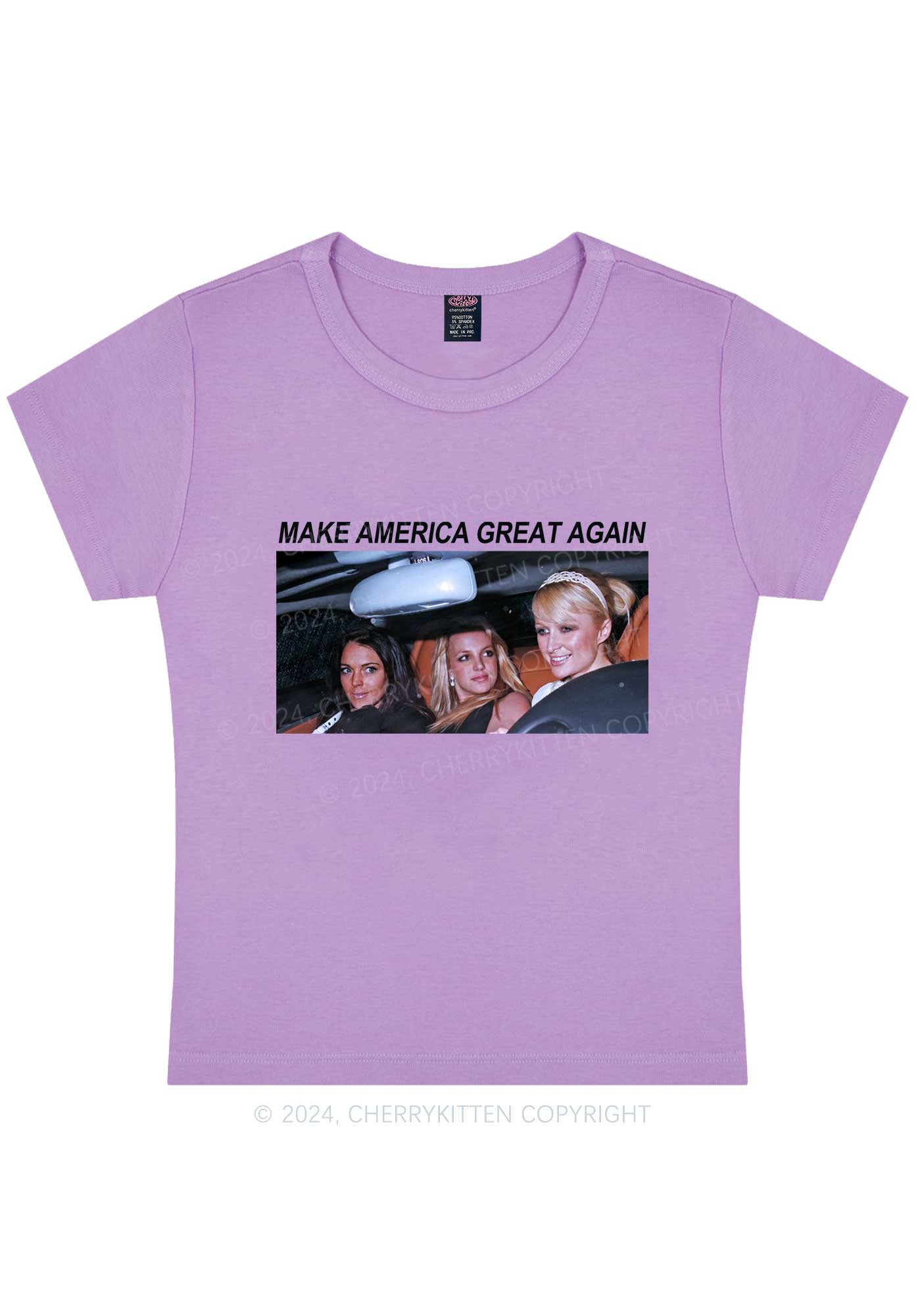 Make America Great Again Y2K Baby Tee Cherrykitten - Image 6