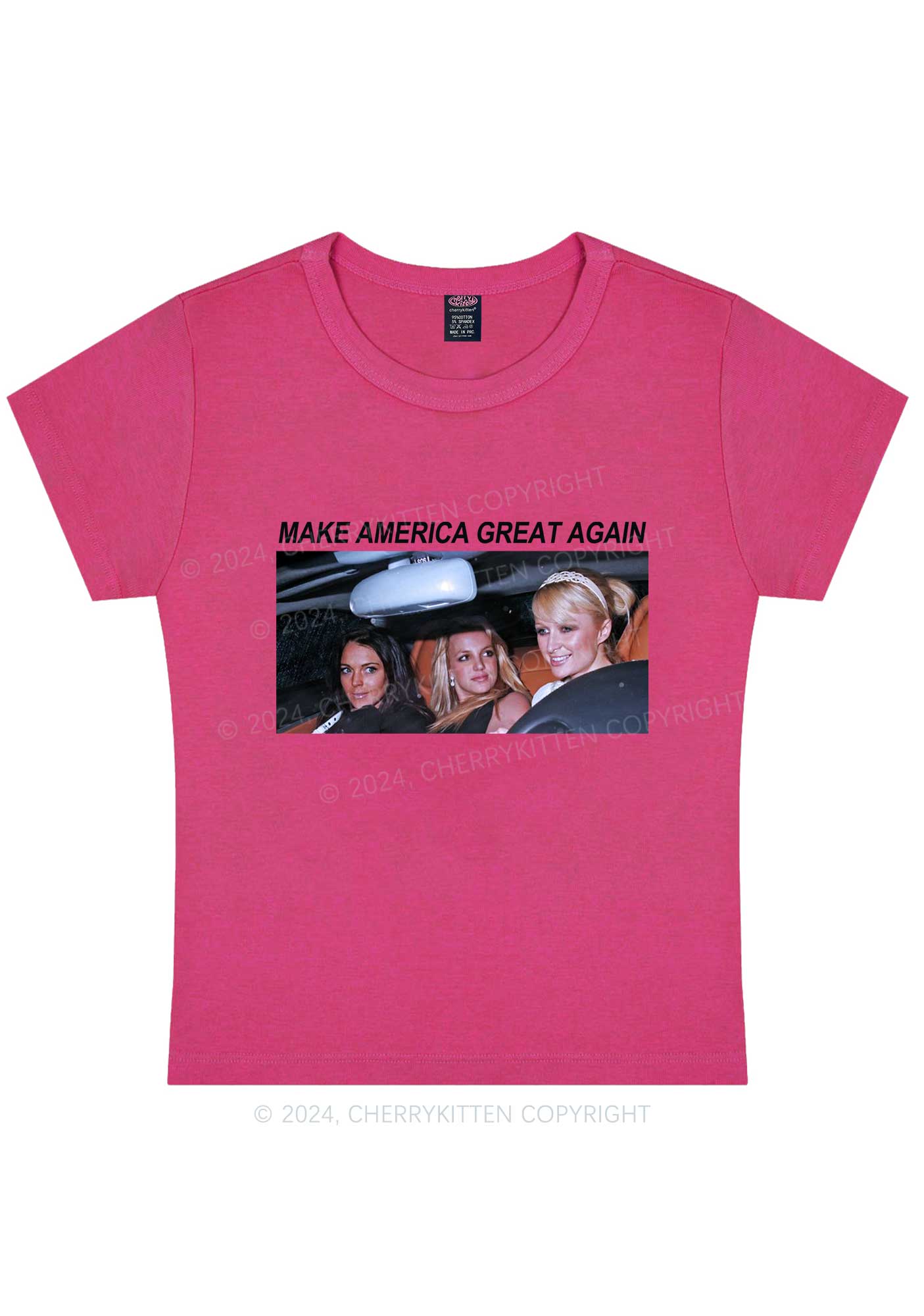 Make America Great Again Y2K Baby Tee Cherrykitten - Image 7