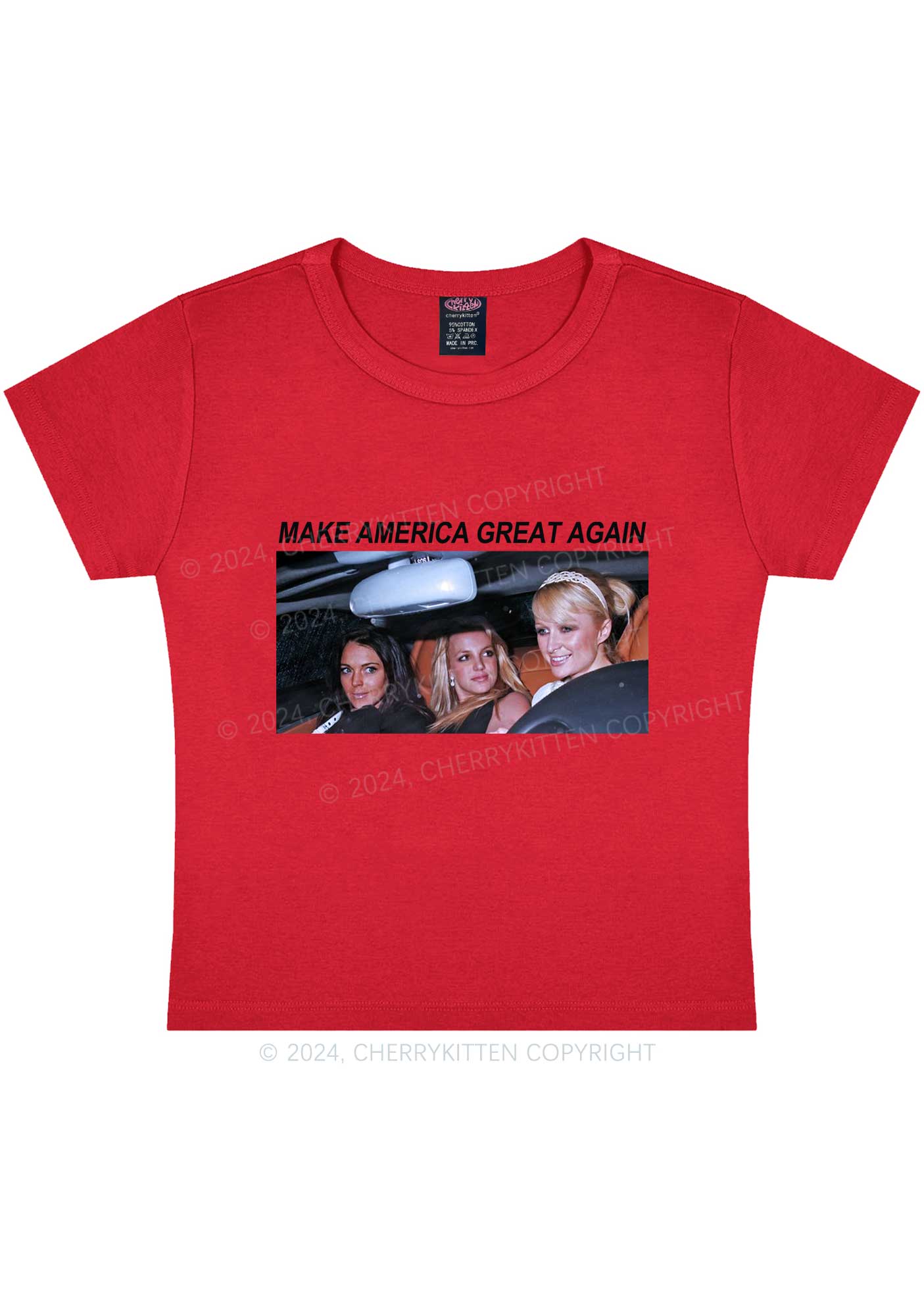 Make America Great Again Y2K Baby Tee Cherrykitten - Image 8