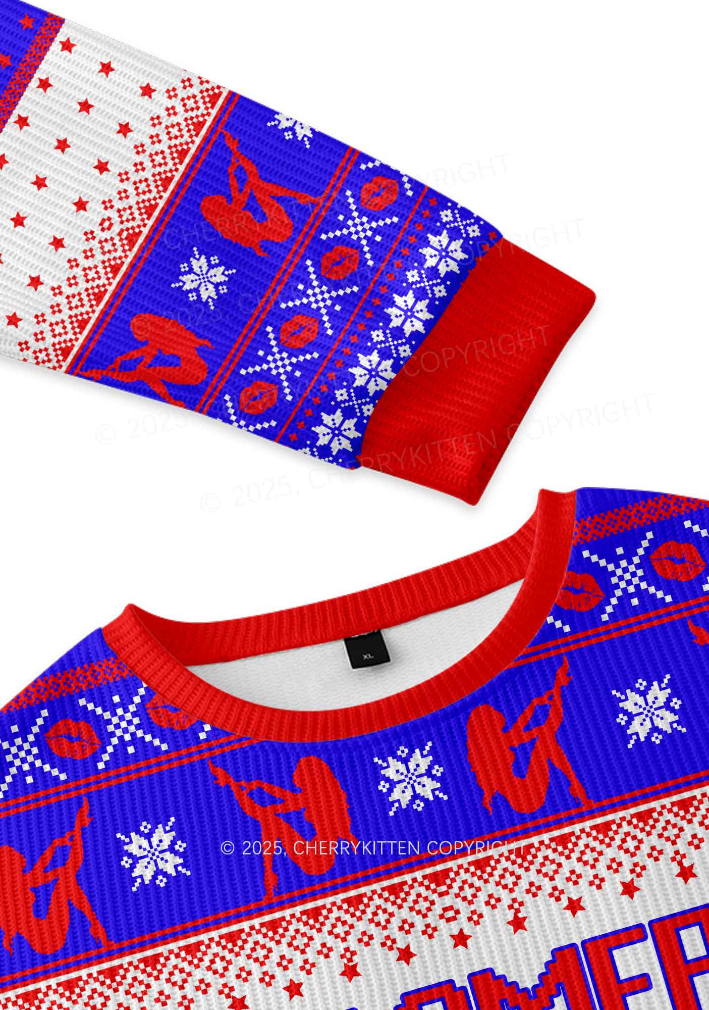 Make America Great Again Y2K Christmas Knit Sweatshirt Cherrykitten - Image 3