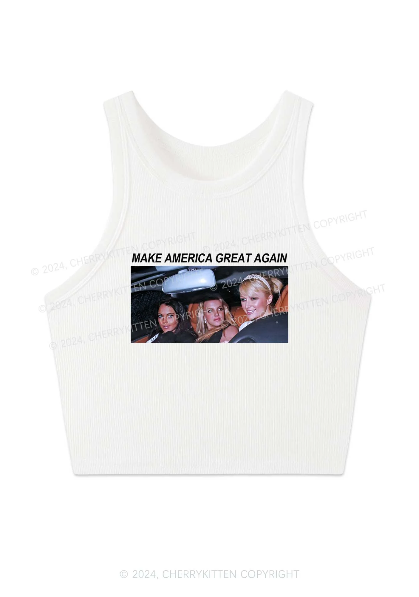 Make America Great Again Y2K Crop Tank Top Cherrykitten - Image 4
