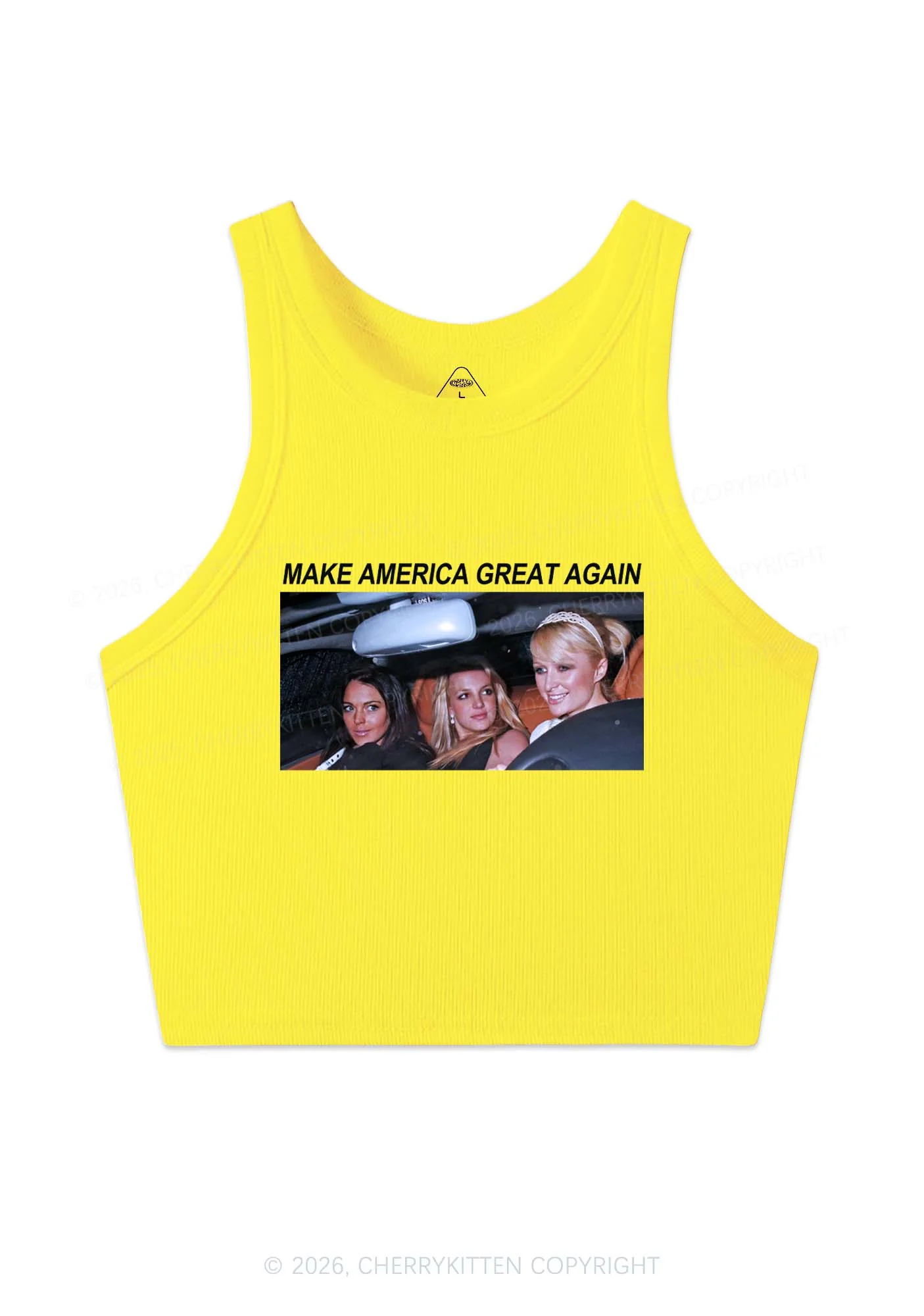 Make America Great Again Y2K Crop Tank Top Cherrykitten - Image 6