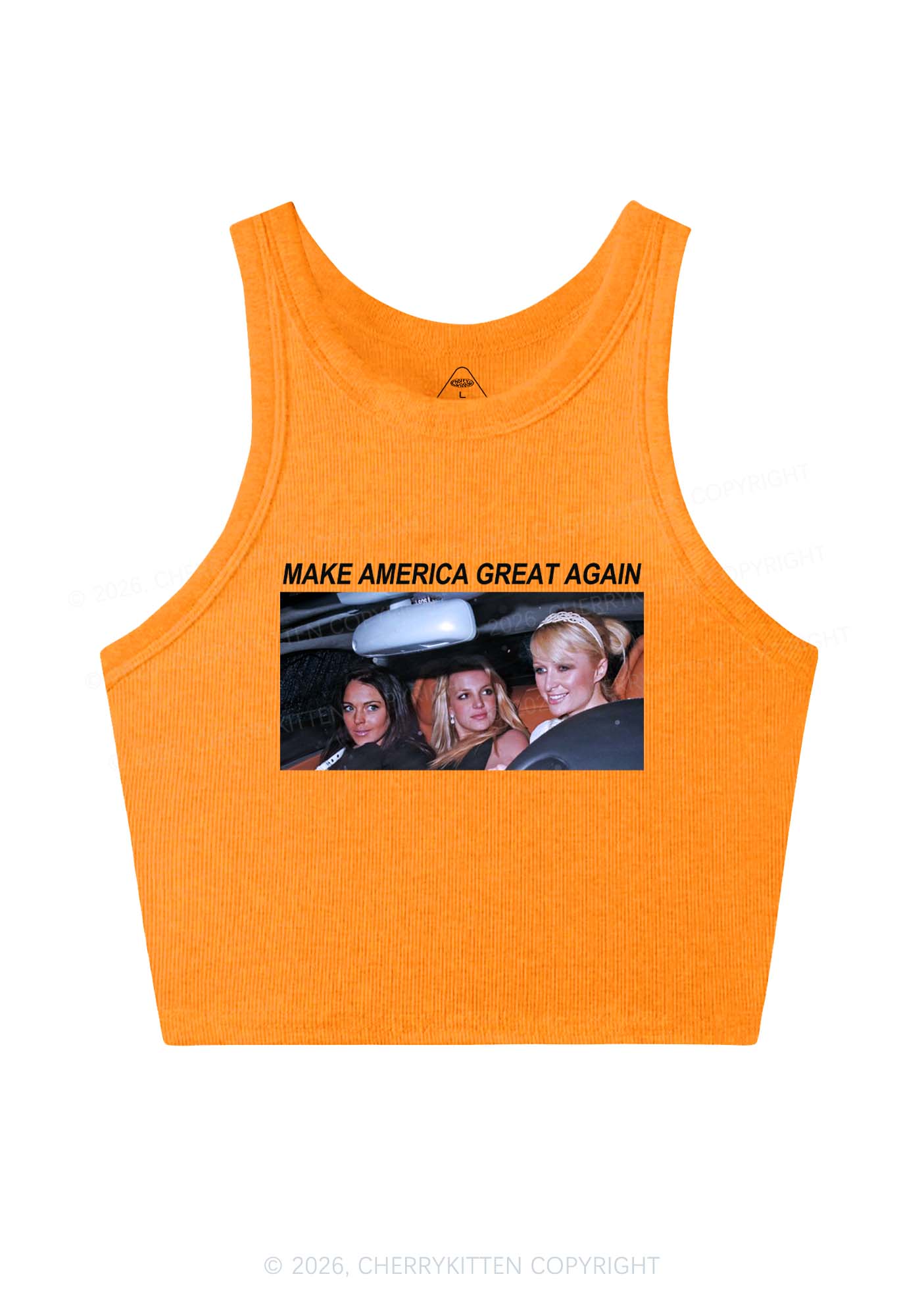 Make America Great Again Y2K Crop Tank Top Cherrykitten - Image 7