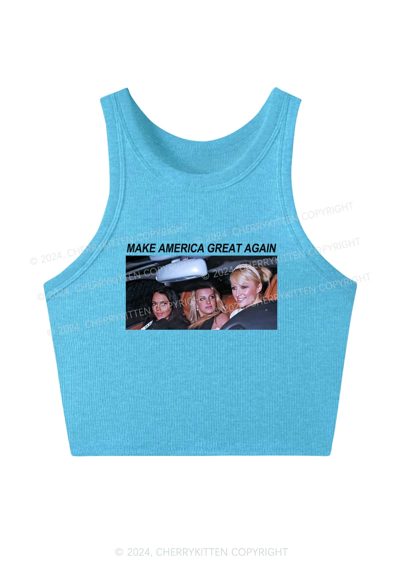 Make America Great Again Y2K Crop Tank Top Cherrykitten - Image 9
