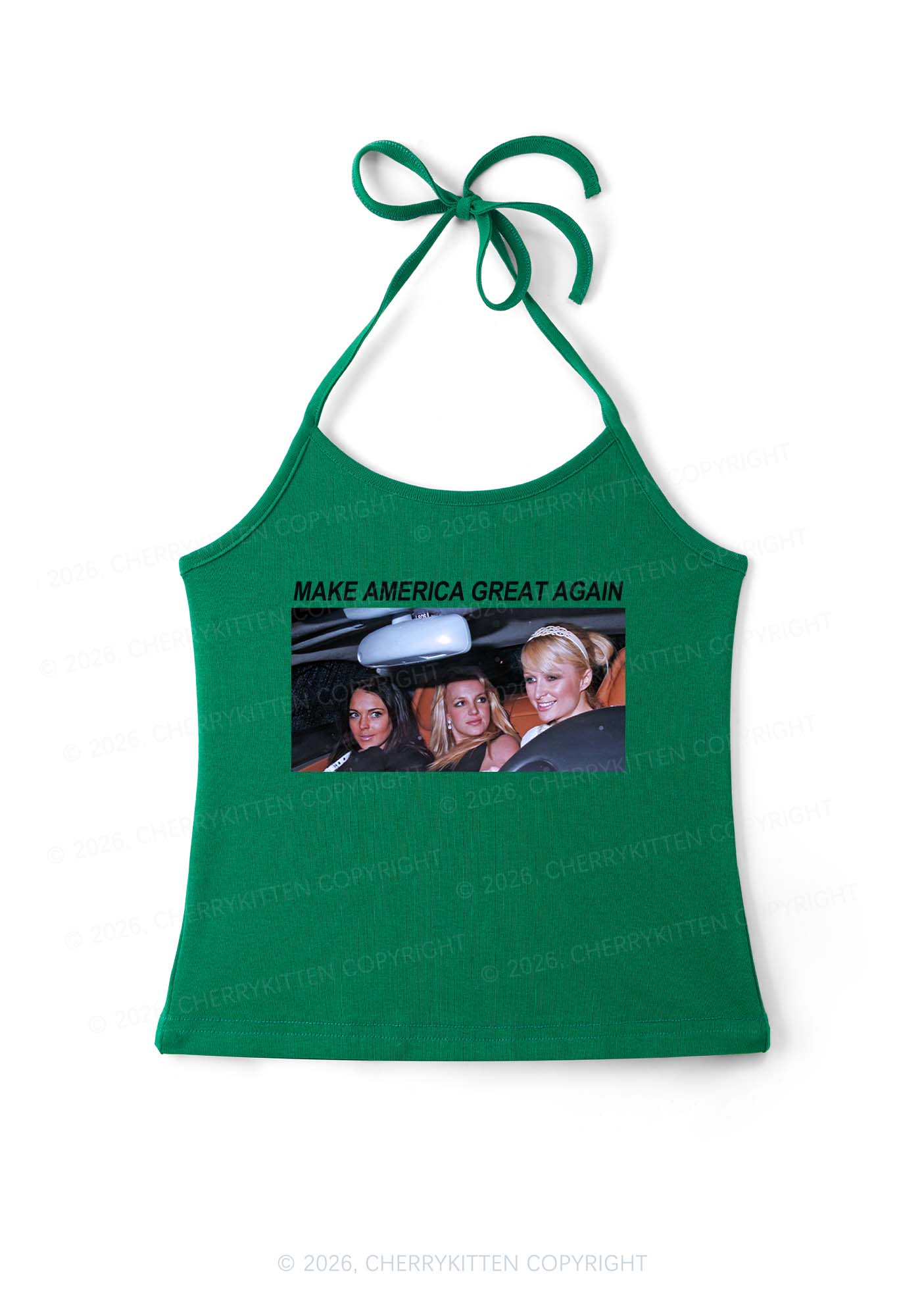 Make America Great Again Y2K Halter Neck Cami Cherrykitten - Image 11