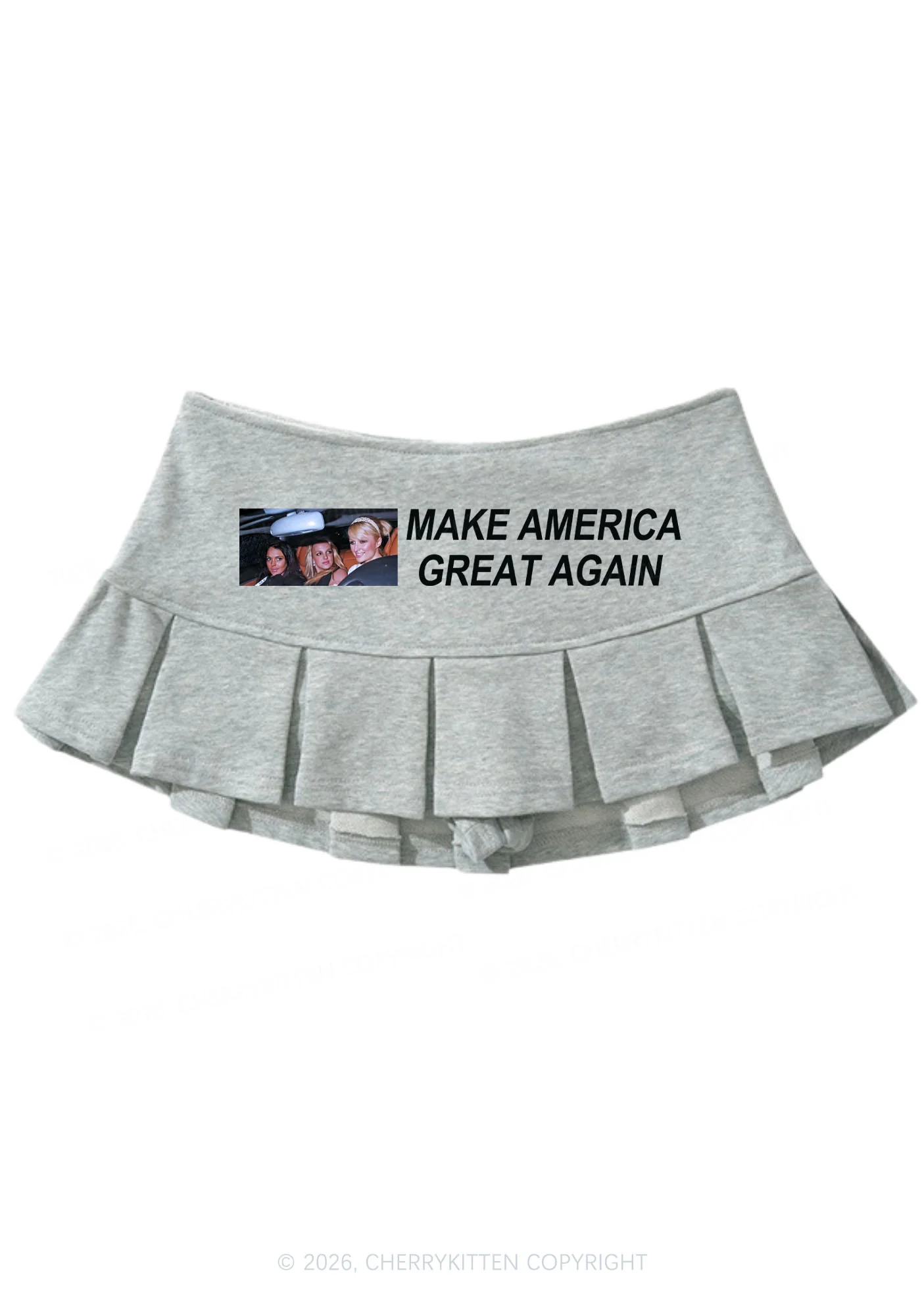 Make America Great Again Y2K Mini Pleated Skirts Cherrykitten - Image 2